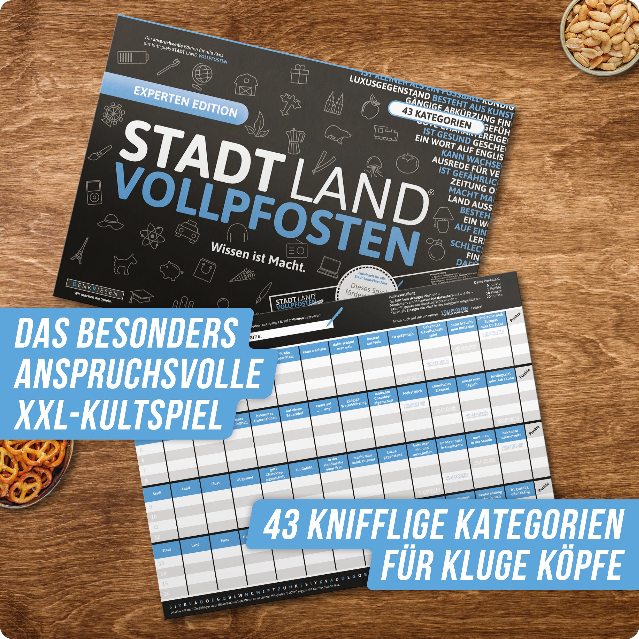Spar-Set Merle | Stadt Land Vollpfosten® Classic Edition + Experten Edition - A3 Spielblöcke