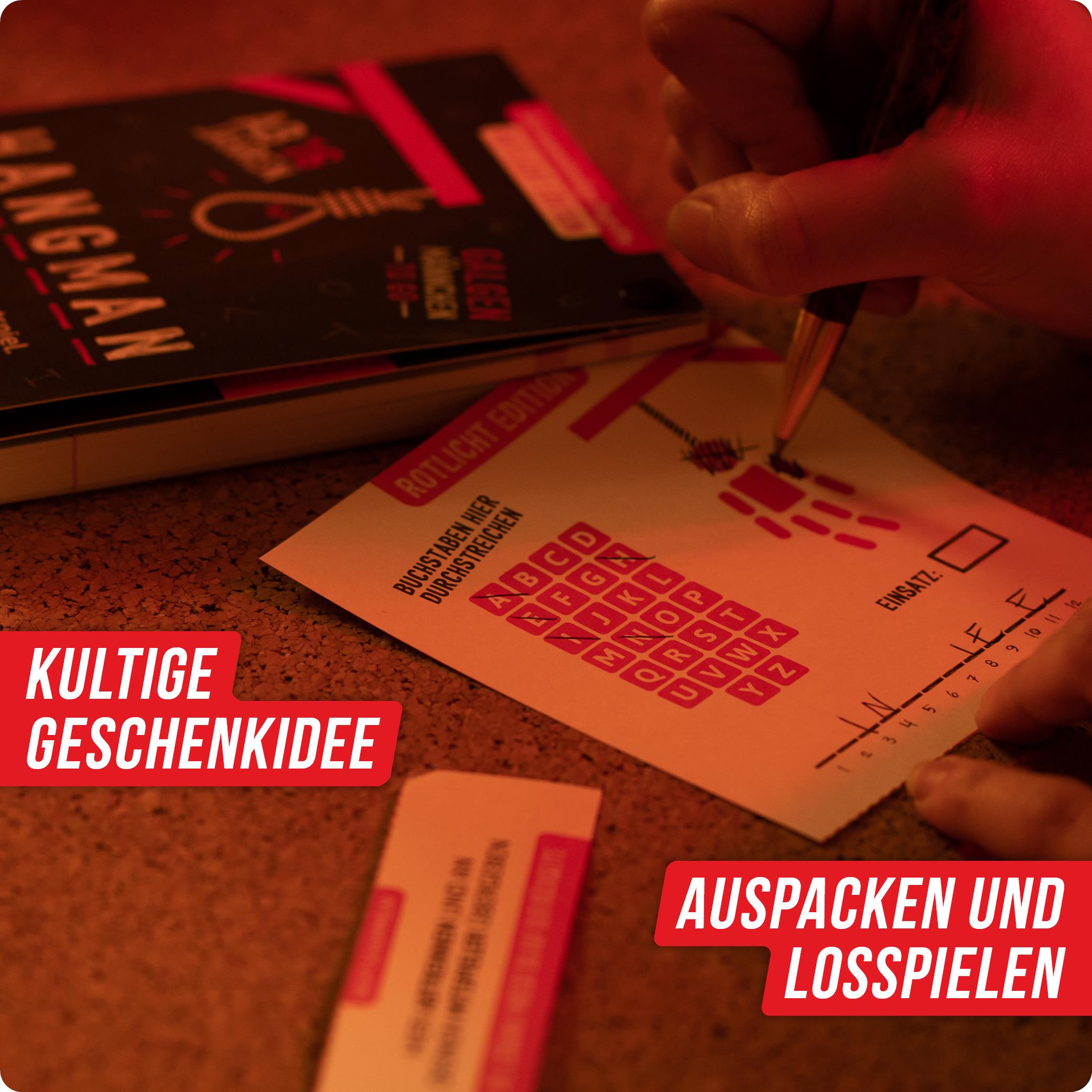 HANGMAN® | Rotlicht Edition – "Das mordsknifflige Wortspiel."