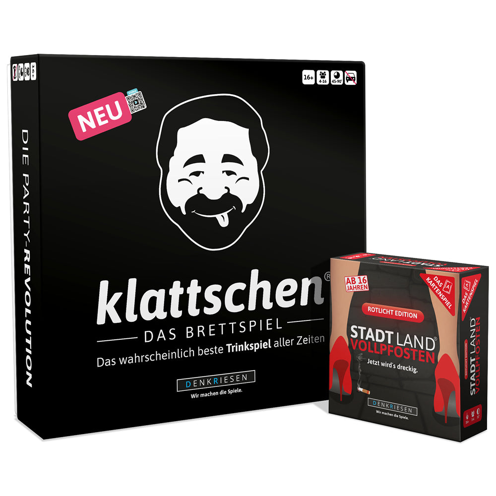 Spar-Set Lisa - PARTY PACK - SLV-Kartenspiel ROTLICHT EDITION & klattschen BRETTSPIEL - das wahrscheinlich beste Party Pack aller Zeiten
