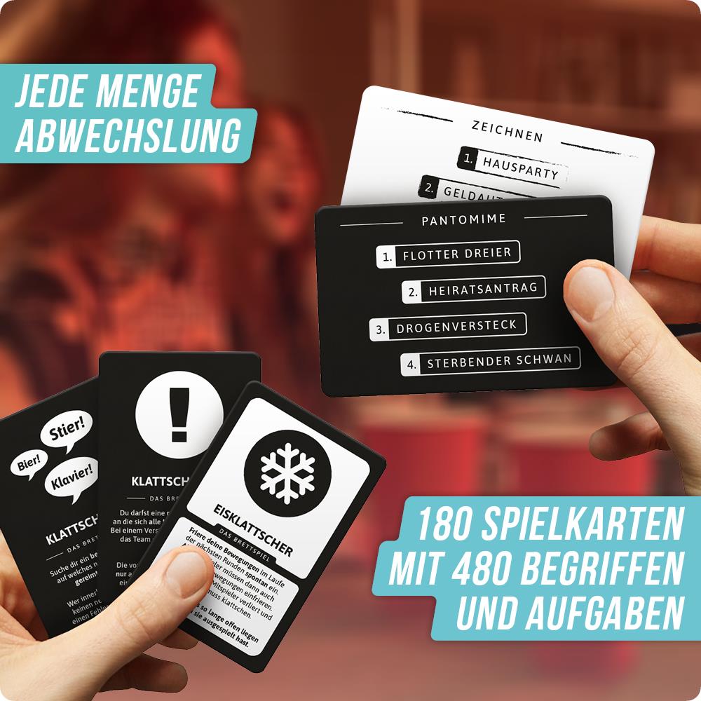 Spar-Set Lisa - PARTY PACK - SLV-Kartenspiel ROTLICHT EDITION & klattschen BRETTSPIEL - das wahrscheinlich beste Party Pack aller Zeiten