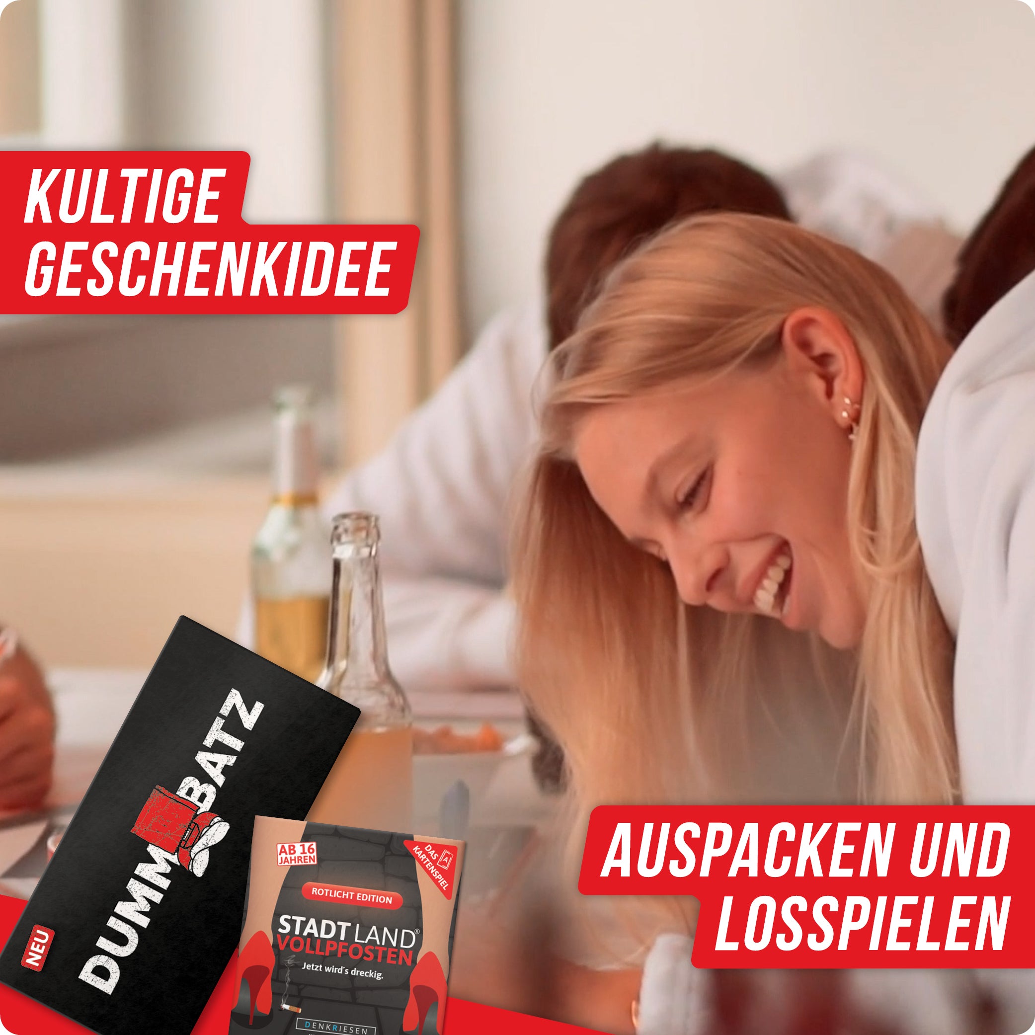 Spar-Set Katja | Stadt Land Vollpfosten® Rotlicht Edition - Das Kartenspiel | Dummbatz®