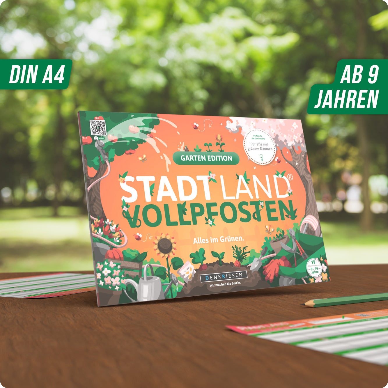 Stadt Land Vollpfosten® Garten Edition – "Alles im Grünen." | A4 Spielblock