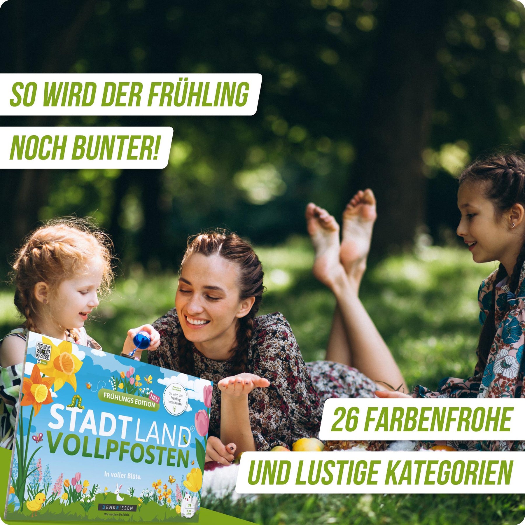 Stadt Land Vollpfosten® Spielblock | Frühlings Edition