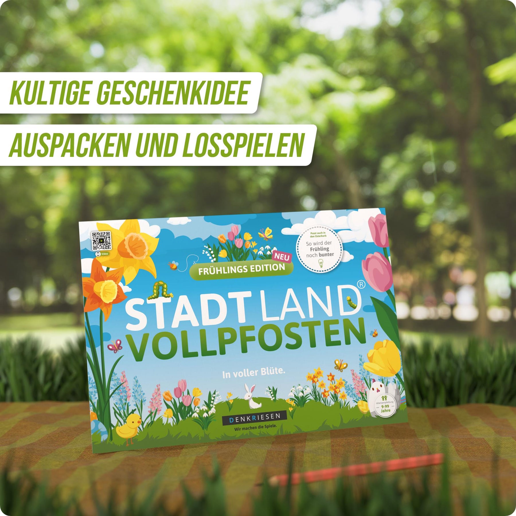 Stadt Land Vollpfosten® Spielblock | Frühlings Edition