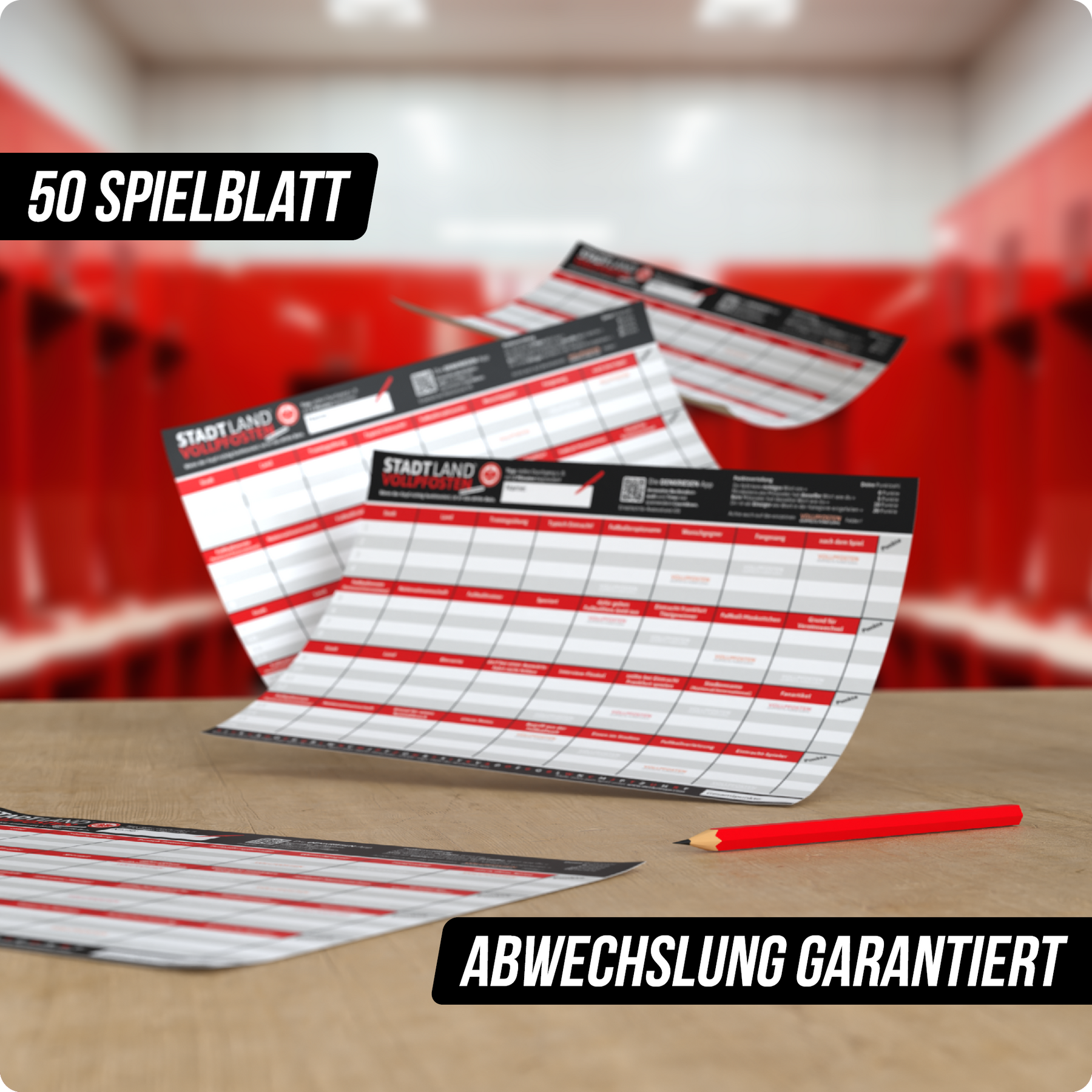 Stadt Land Vollpfosten® Spielblock | Eintracht Frankfurt Edition