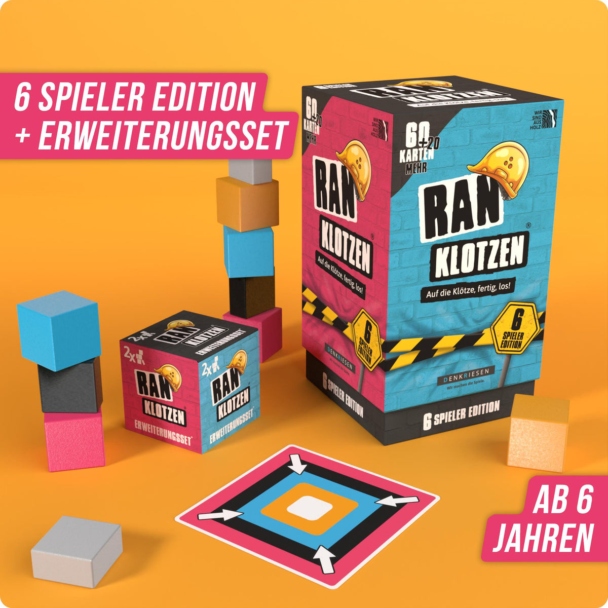 Ranklotzen® | 6 Spieler Edition + Klötzchen Erweiterungsset
