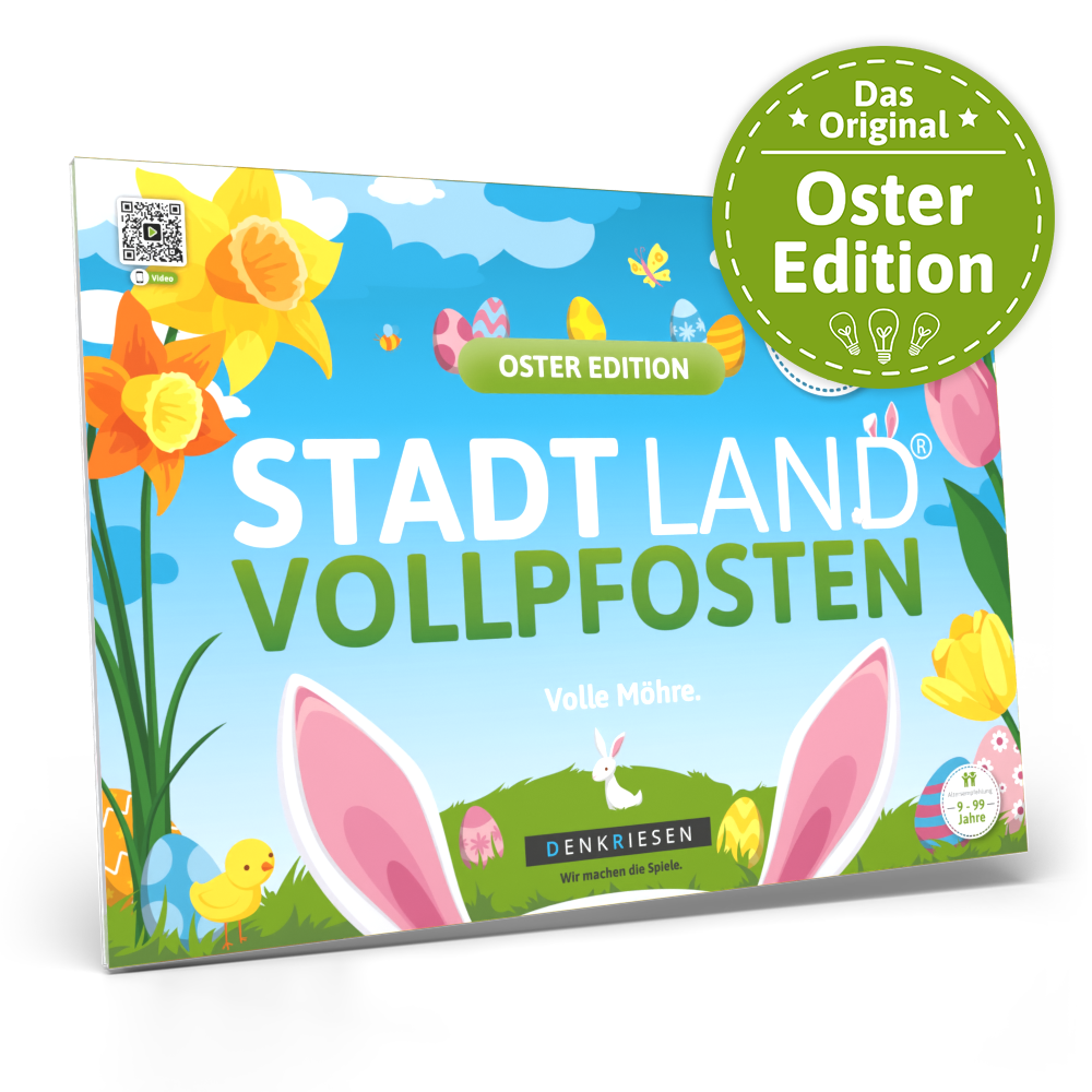 Stadt Land Vollpfosten® Spielblock | Oster Edition