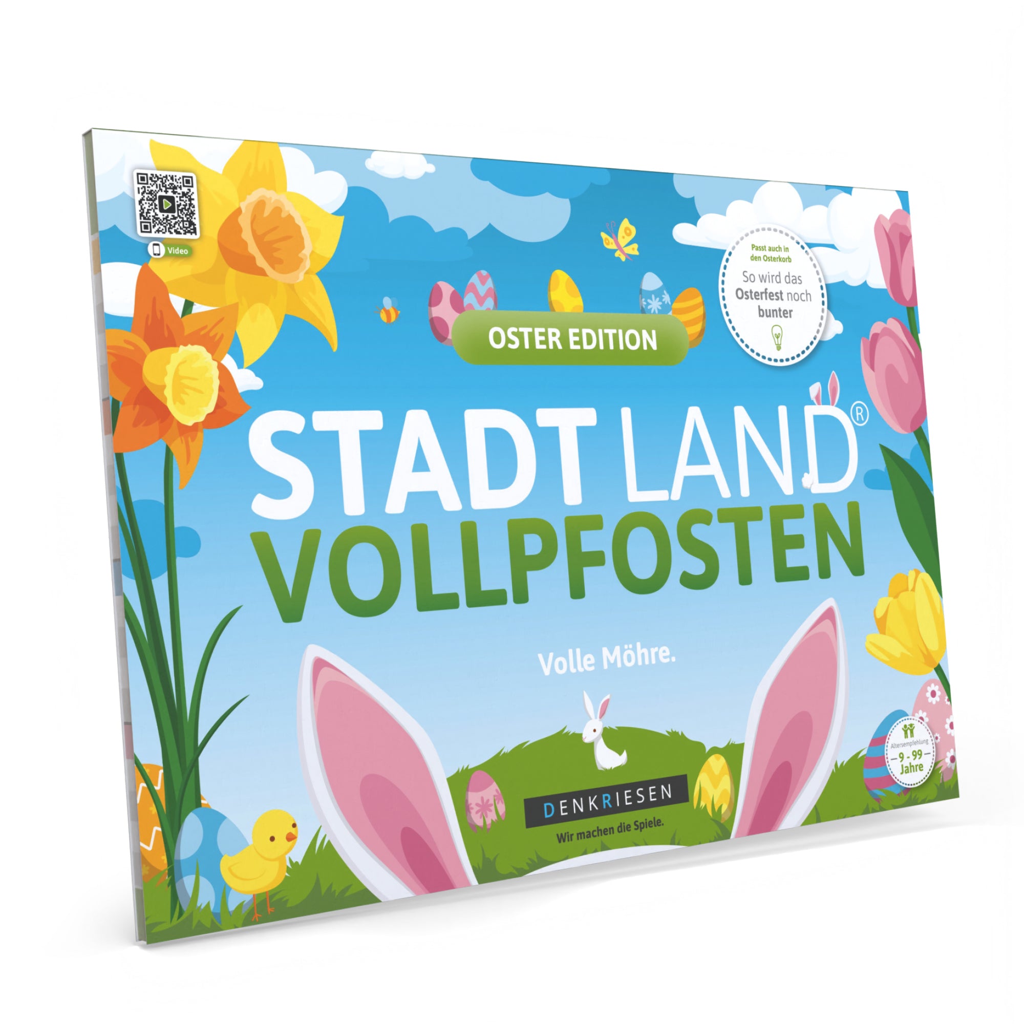 Stadt Land Vollpfosten® Oster Edition – "Volle Möhre." | A4 Spielblock