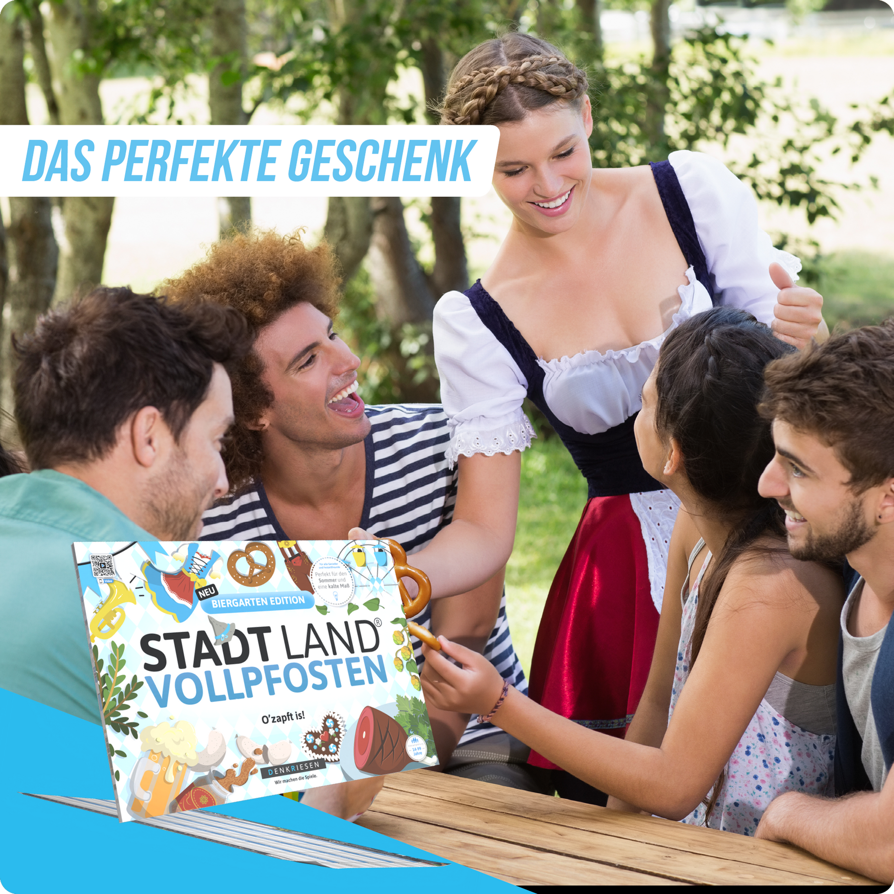 Stadt Land Vollpfosten® Spielblock | Biergarten Edition