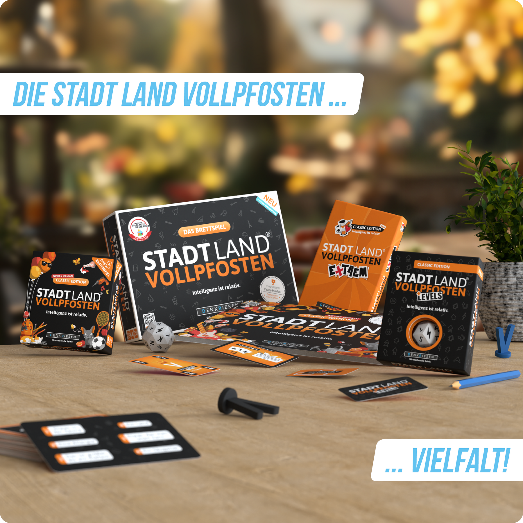 Stadt Land Vollpfosten® Spielblock | Biergarten Edition