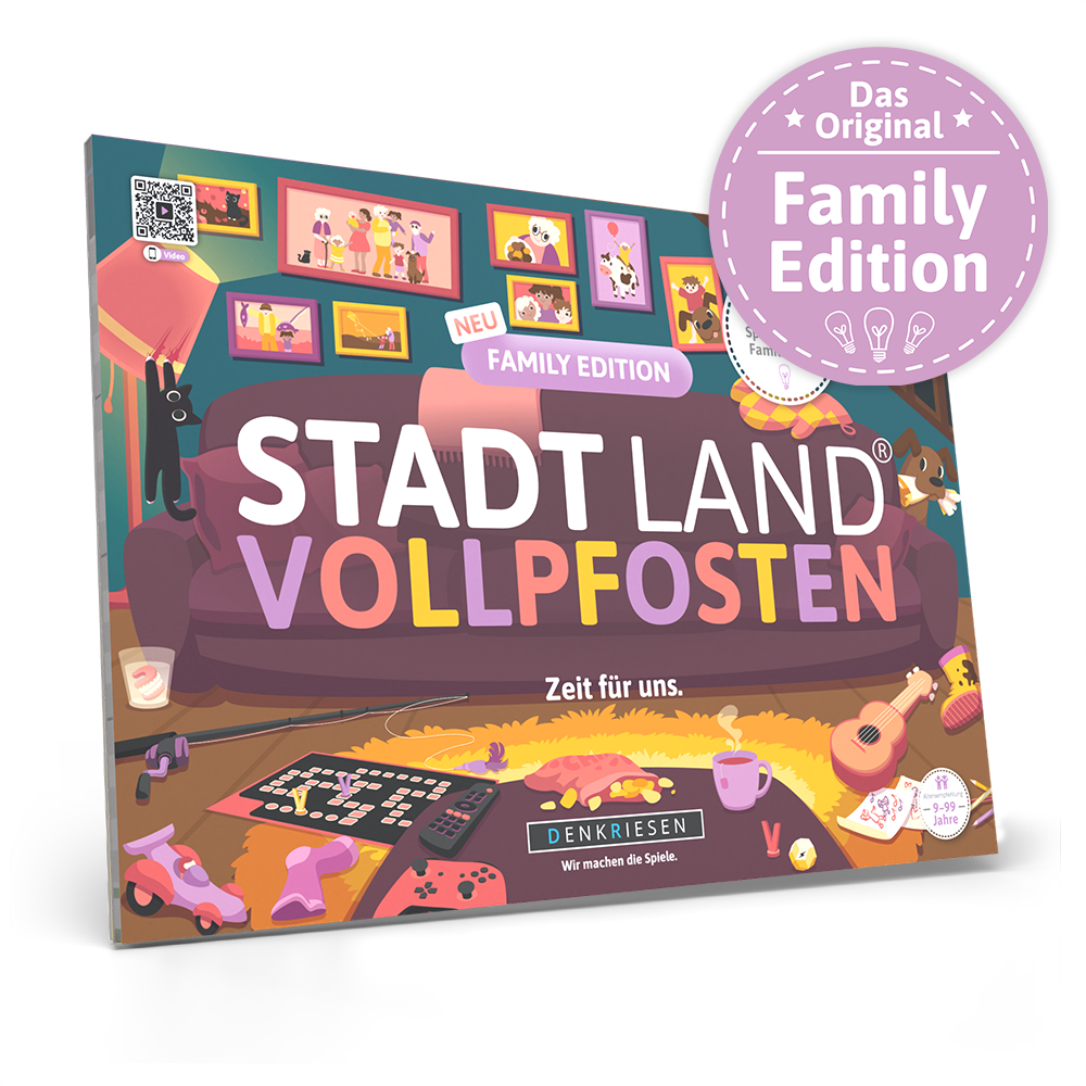 Stadt Land Vollpfosten® Spielblock | Family Edition