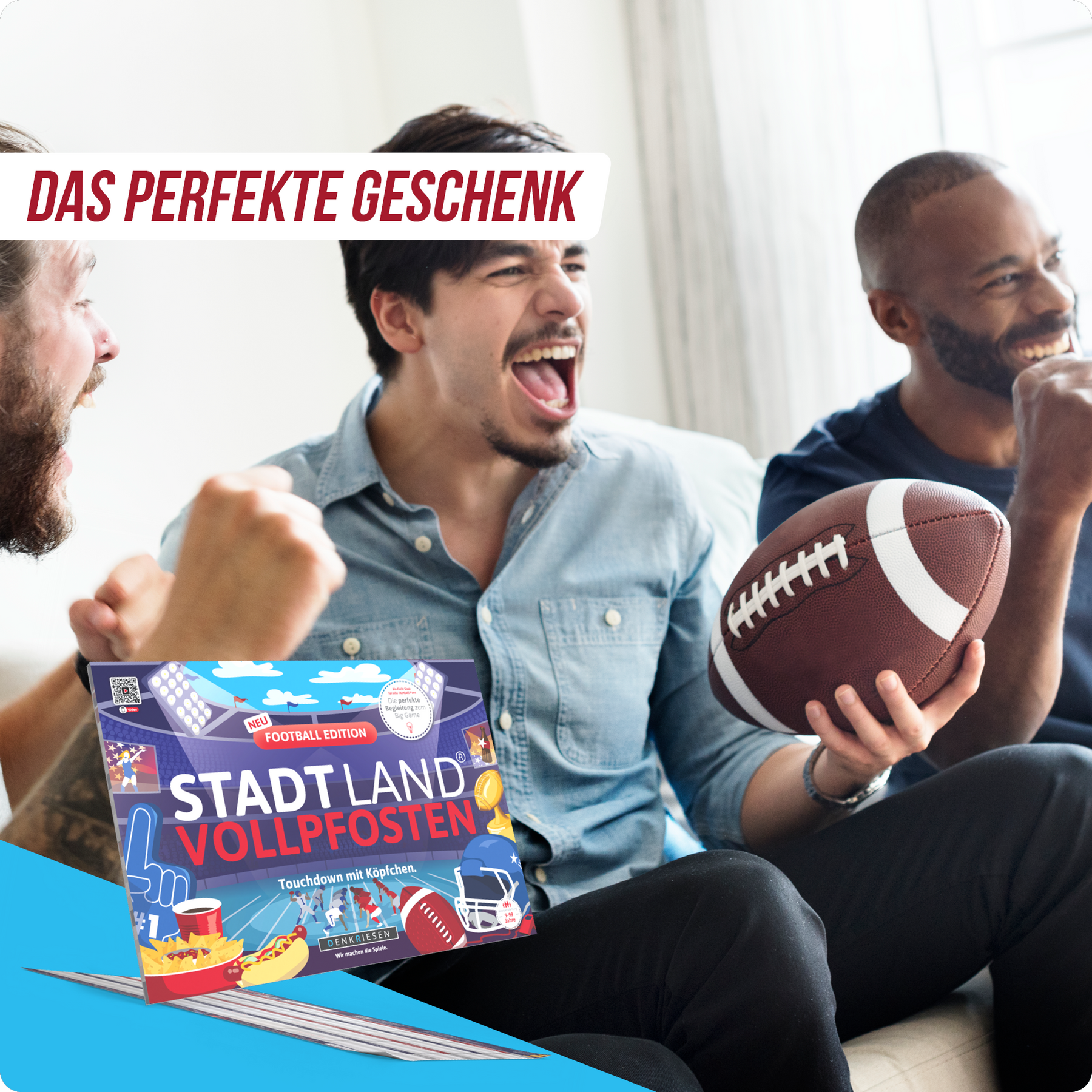 Stadt Land Vollpfosten® Spielblock | Football Edition