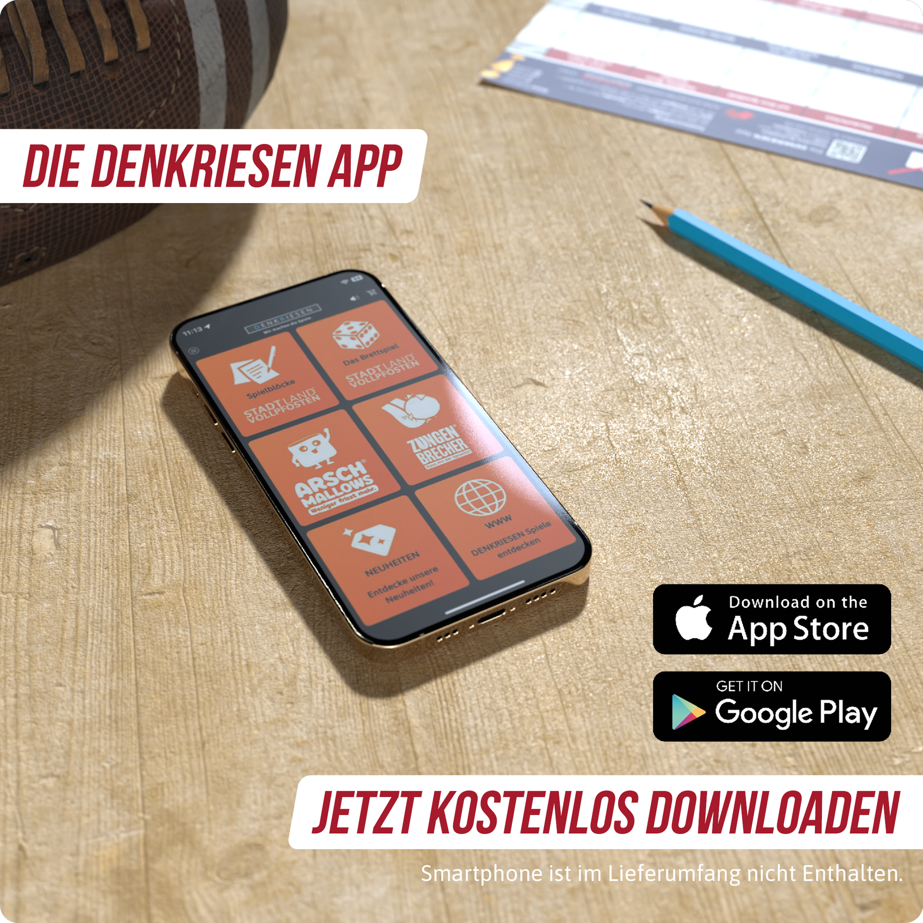 Stadt Land Vollpfosten® Spielblock | Football Edition
