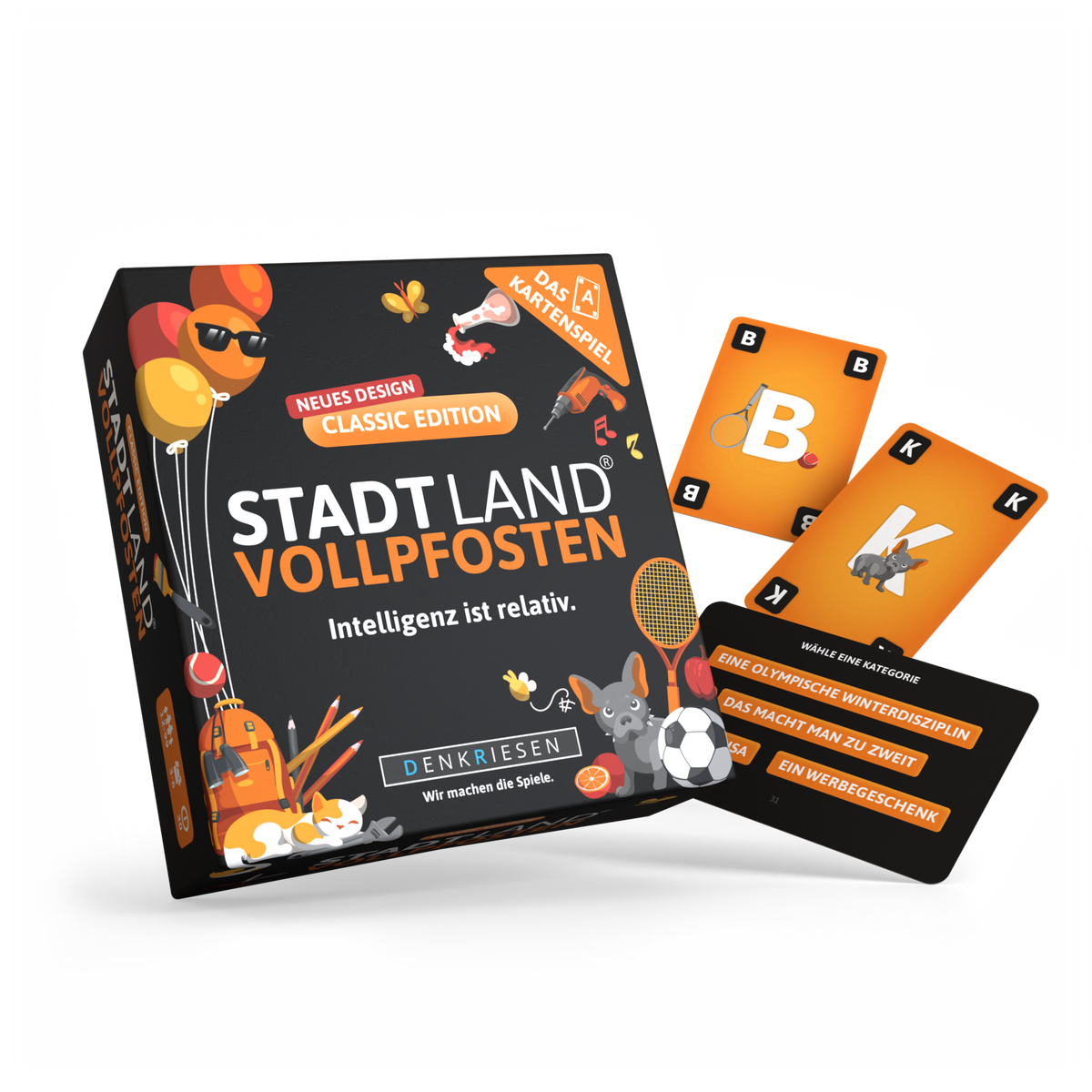 Stadt Land Vollpfosten® Kartenspiel | Classic Edition