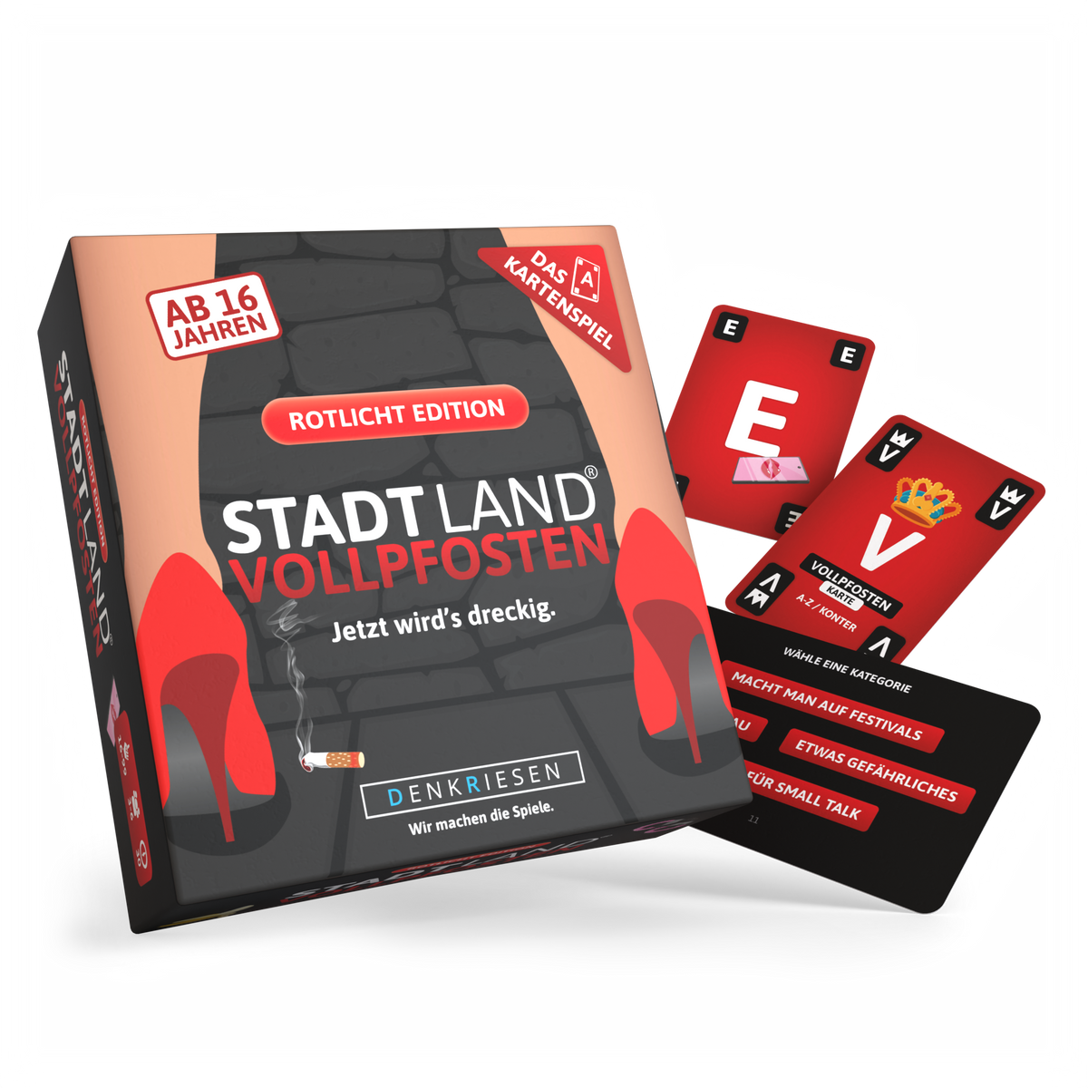 Stadt Land Vollpfosten® Kartenspiel | Rotlicht Edition