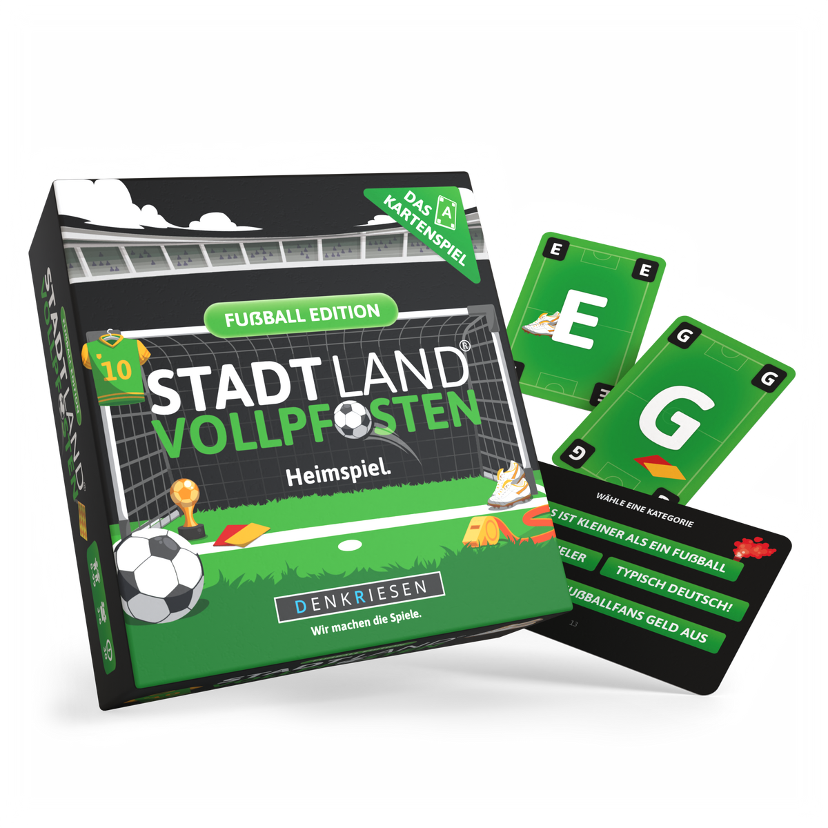 Stadt Land Vollpfosten® Kartenspiel | Fußball Edition