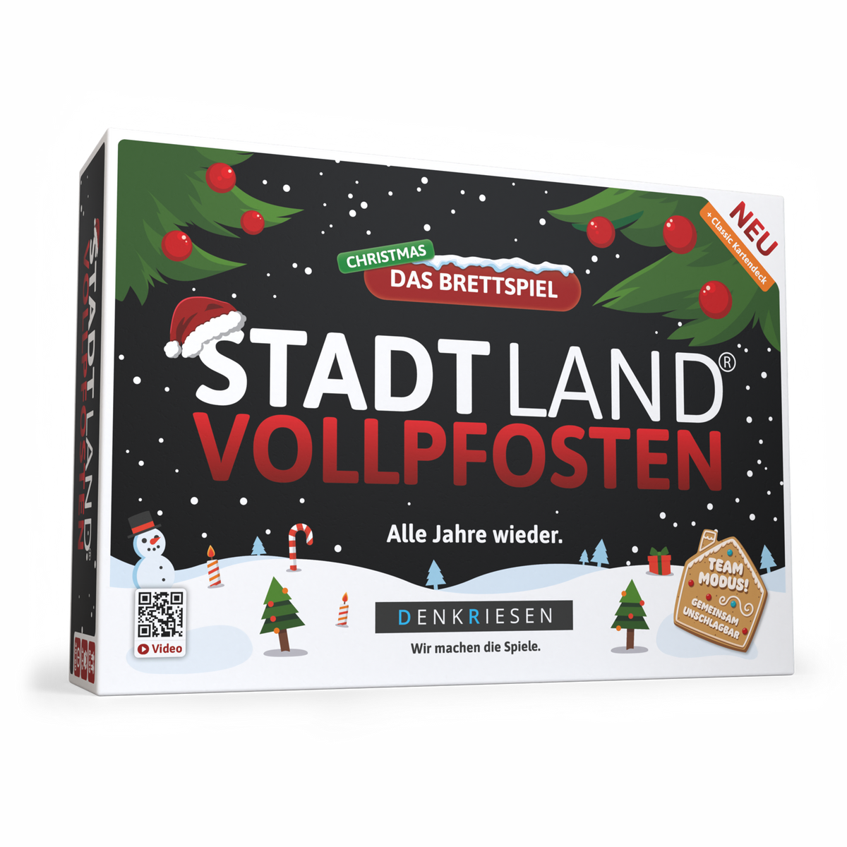 Stadt Land Vollpfosten® Das Brettspiel | Christmas Edition inkl. Classic Erweiterung