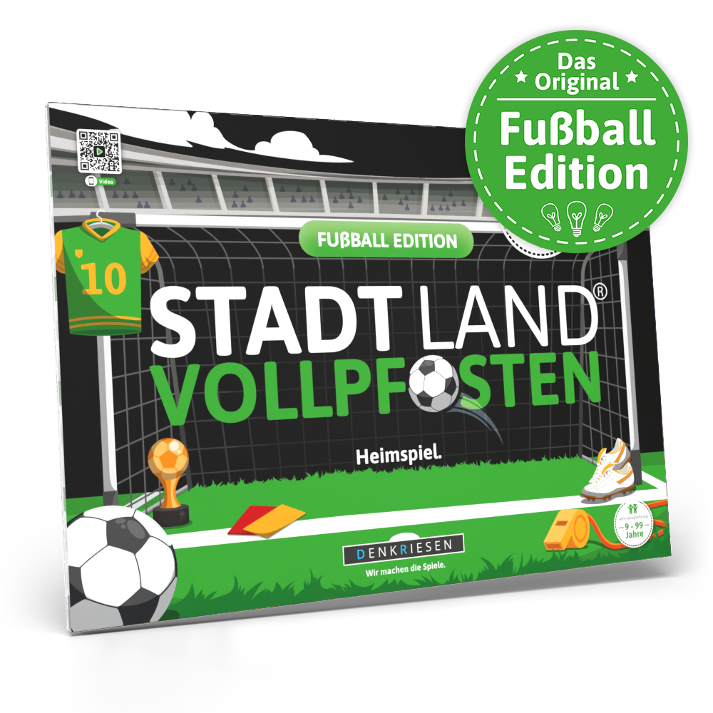 Stadt Land Vollpfosten® Spielblock | Fußball Edition
