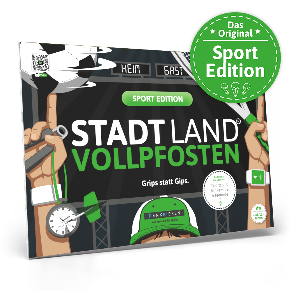 Stadt Land Vollpfosten® Spielblock | Sport Edition