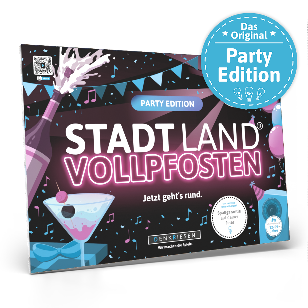Stadt Land Vollpfosten® Spielblock | Party Edition