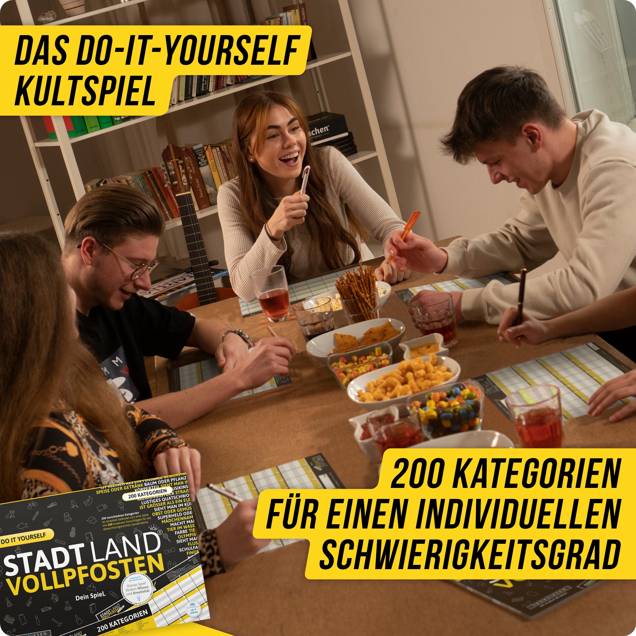 Stadt Land Vollpfosten® Do It Yourself Edition – "Dein Spiel." | A4 Spielblock