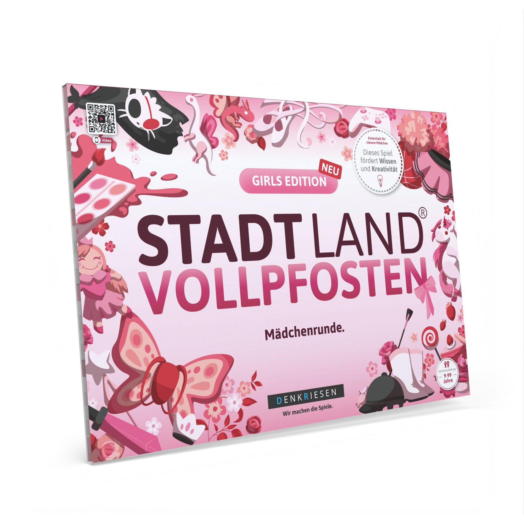 Stadt Land Vollpfosten® Spielblock | Girls Edition