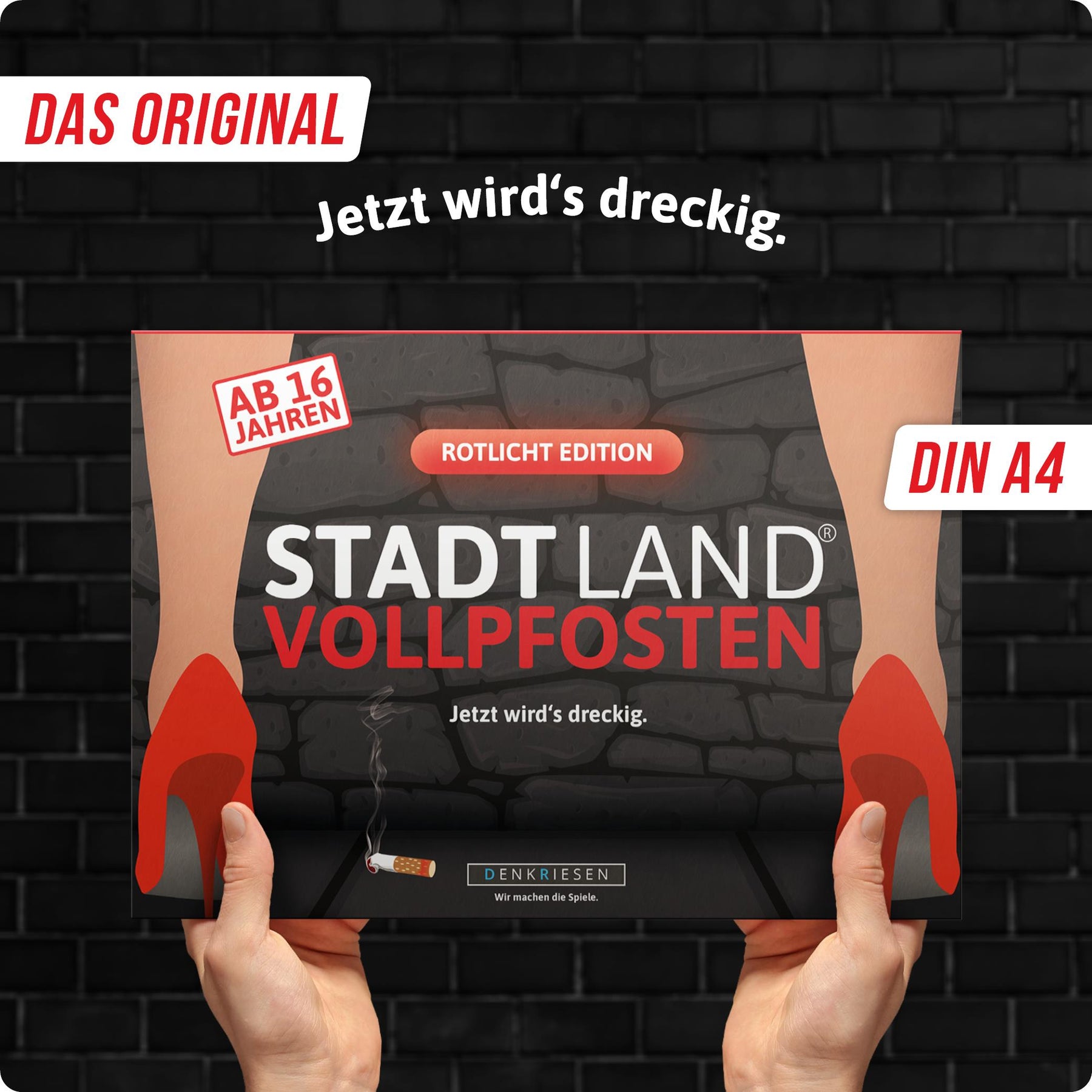 Stadt Land Vollpfosten® Spielblock | Rotlicht Edition