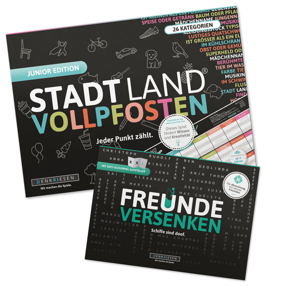 Spar-Set Johanna - KIDS PACK - STADT LAND VOLLPFOSTEN JUNIOR EDITION & FREUNDE VERSENKEN "Schiffe sind doof"