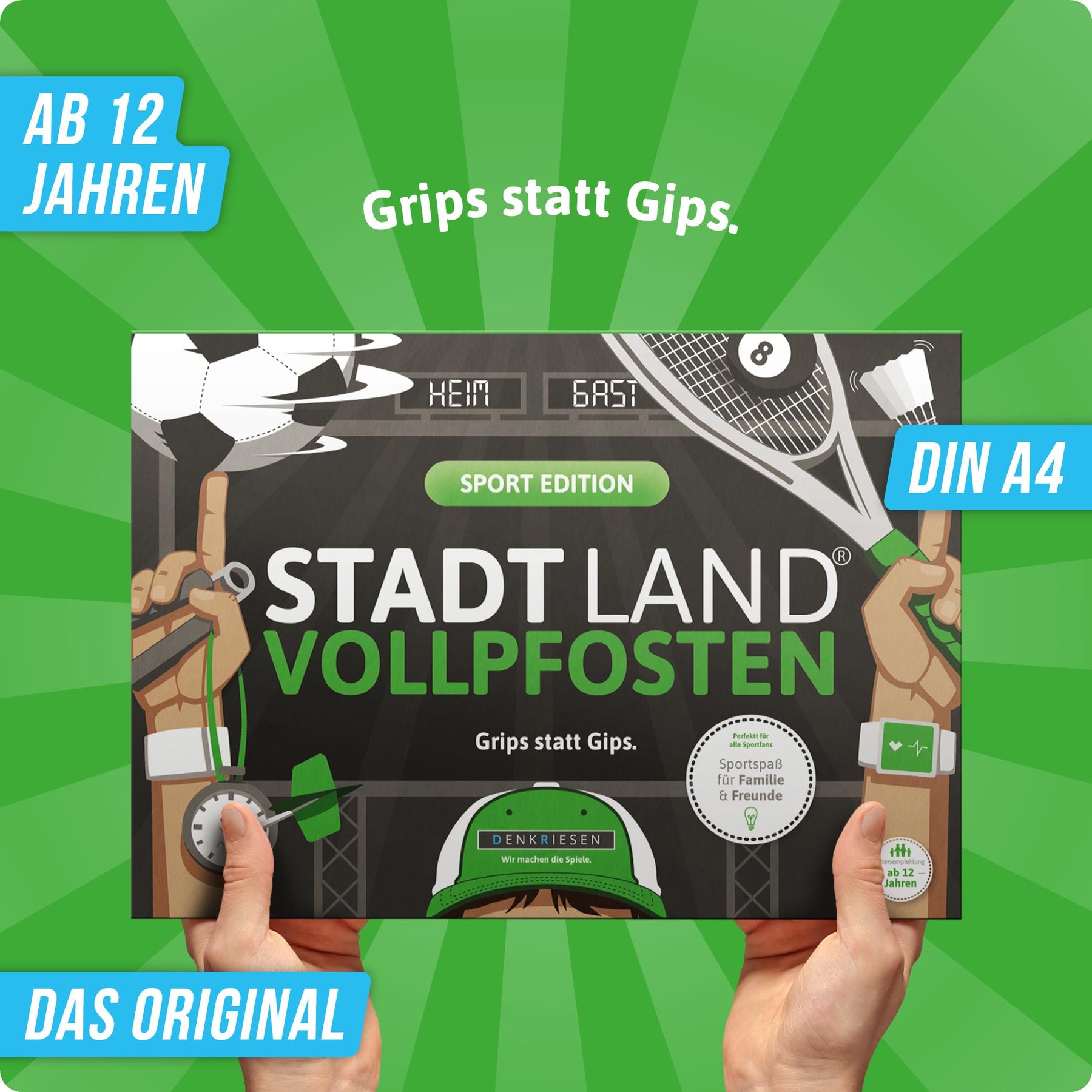 Stadt Land Vollpfosten® Spielblock | Sport Edition