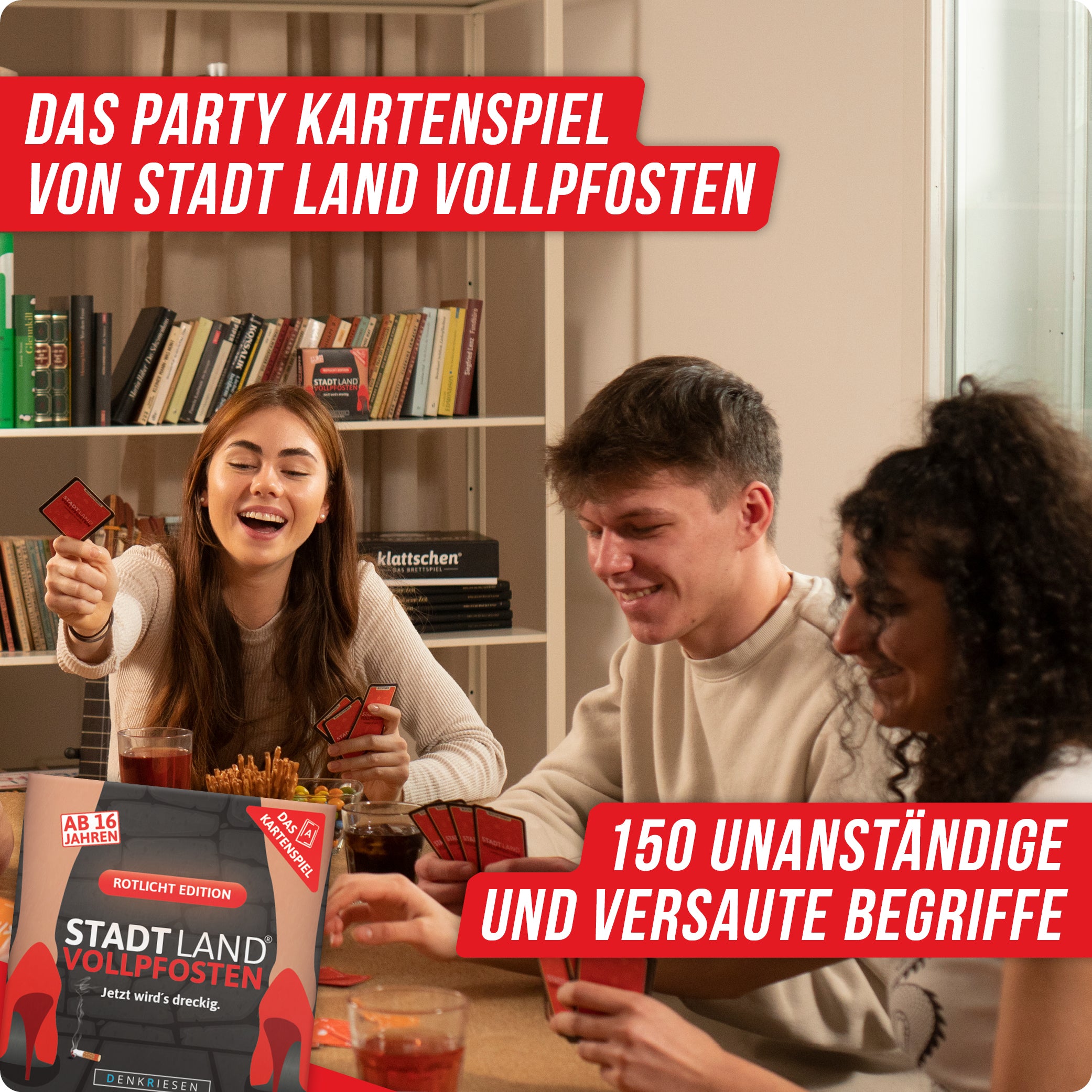 Stadt Land Vollpfosten® Rotlicht Edition – "Jetzt wird's dreckig." | Das Kartenspiel