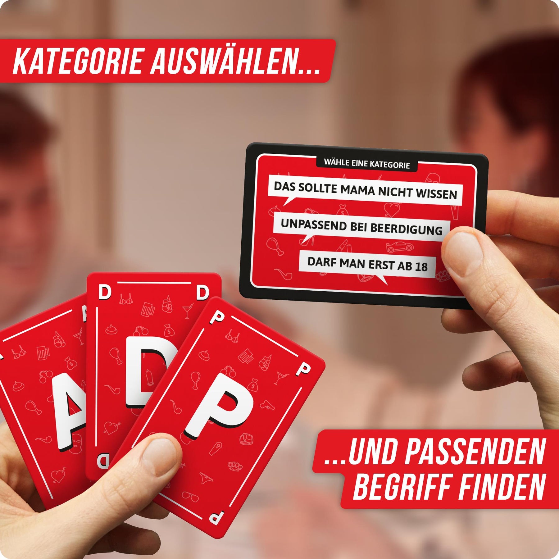 Stadt Land Vollpfosten® Kartenspiel | Rotlicht Edition