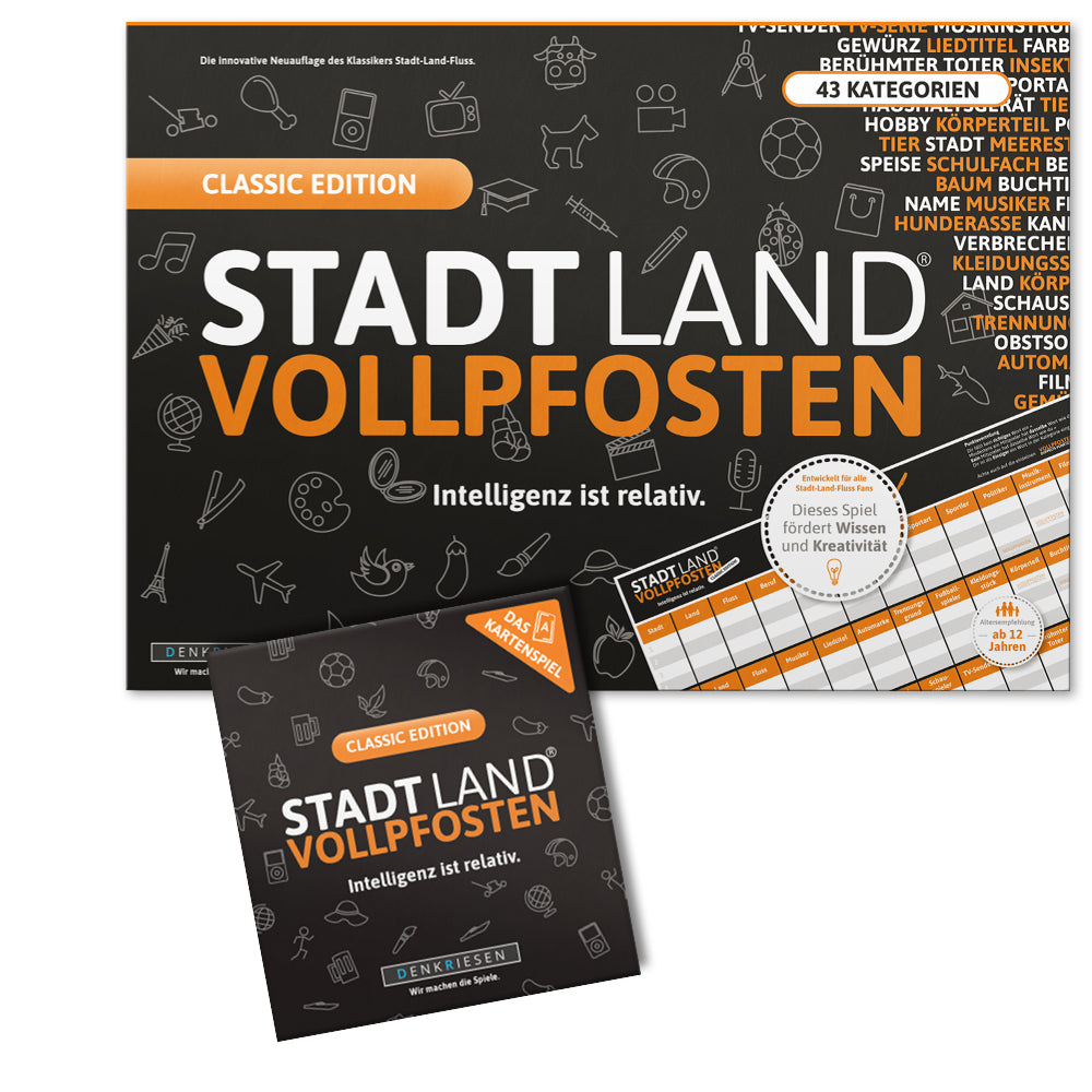 Spar-Set Paul - STADT LAND VOLLPFOSTEN® – Das Kartenspiel und der Spielblock – Classic Edition