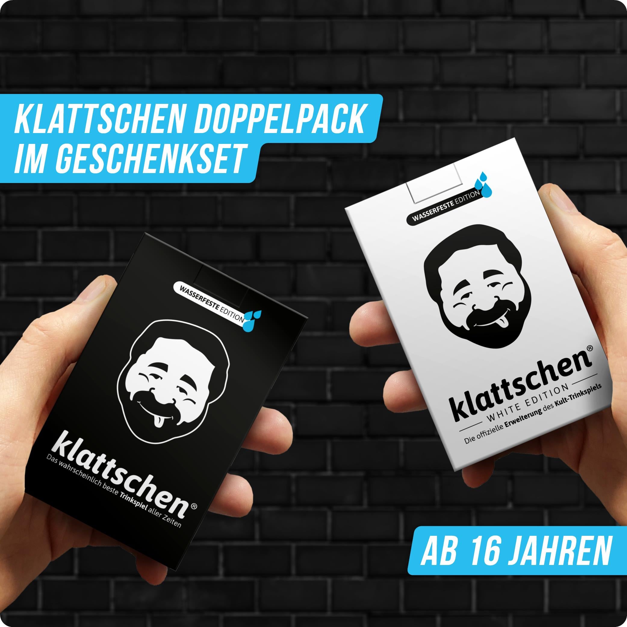 Spar-Set Thorben - klattschen® - Trinkspiel - offizielles Geschenkset - Doppelpack Wasserfest
