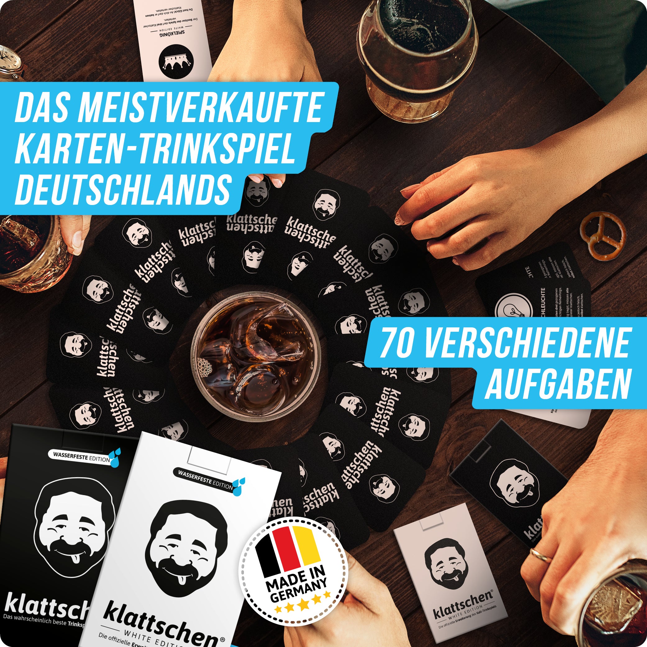 Spar-Set Thorben - klattschen® - Trinkspiel - offizielles Geschenkset - Doppelpack Wasserfest