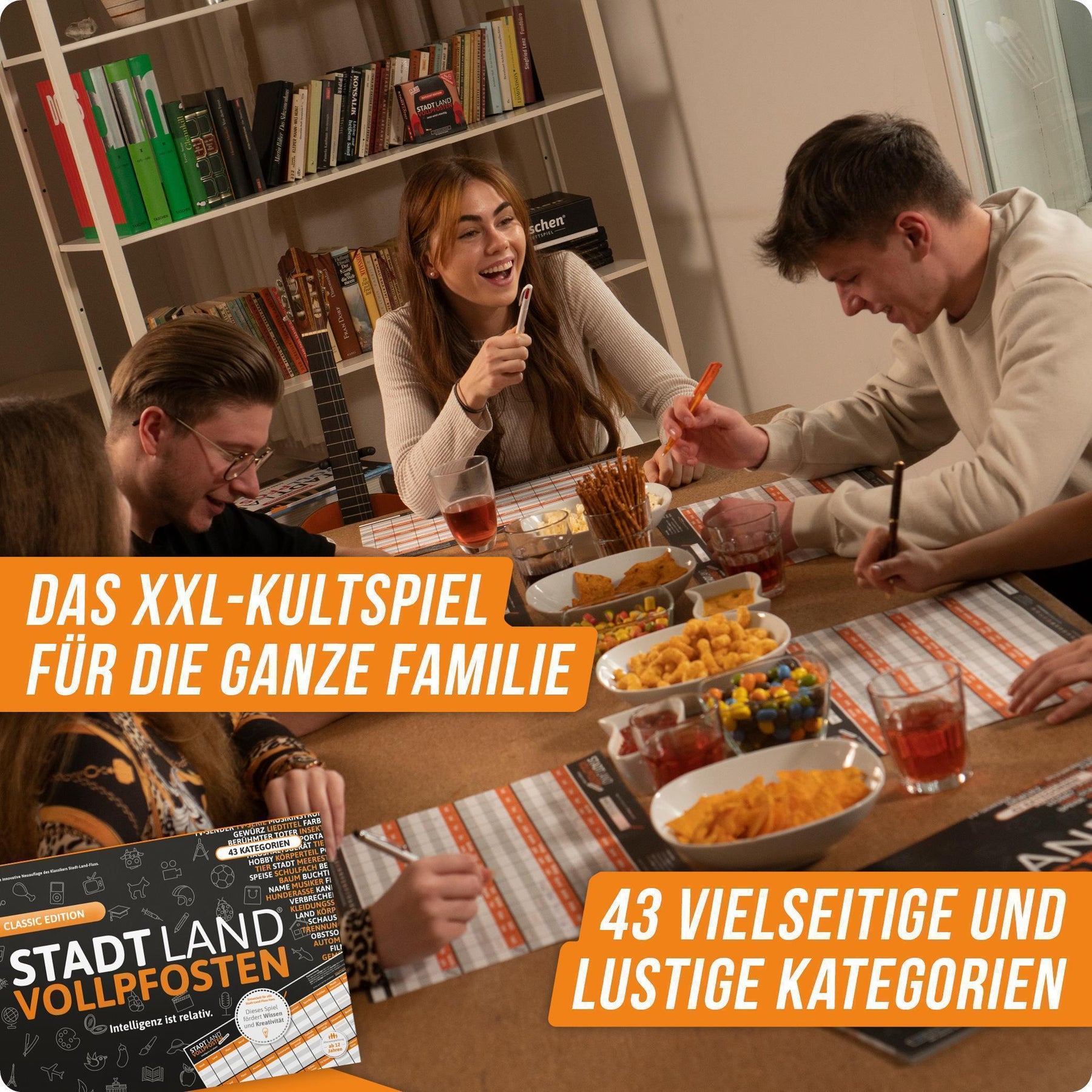 Stadt Land Vollpfosten® A3 Spielblock | Classic Edition