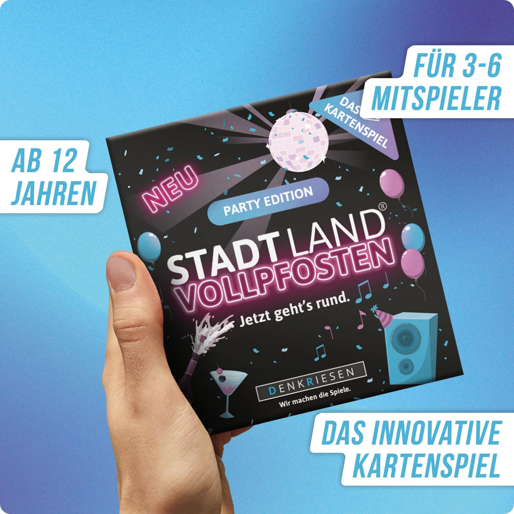 Stadt Land Vollpfosten® Kartenspiel | Party Edition
