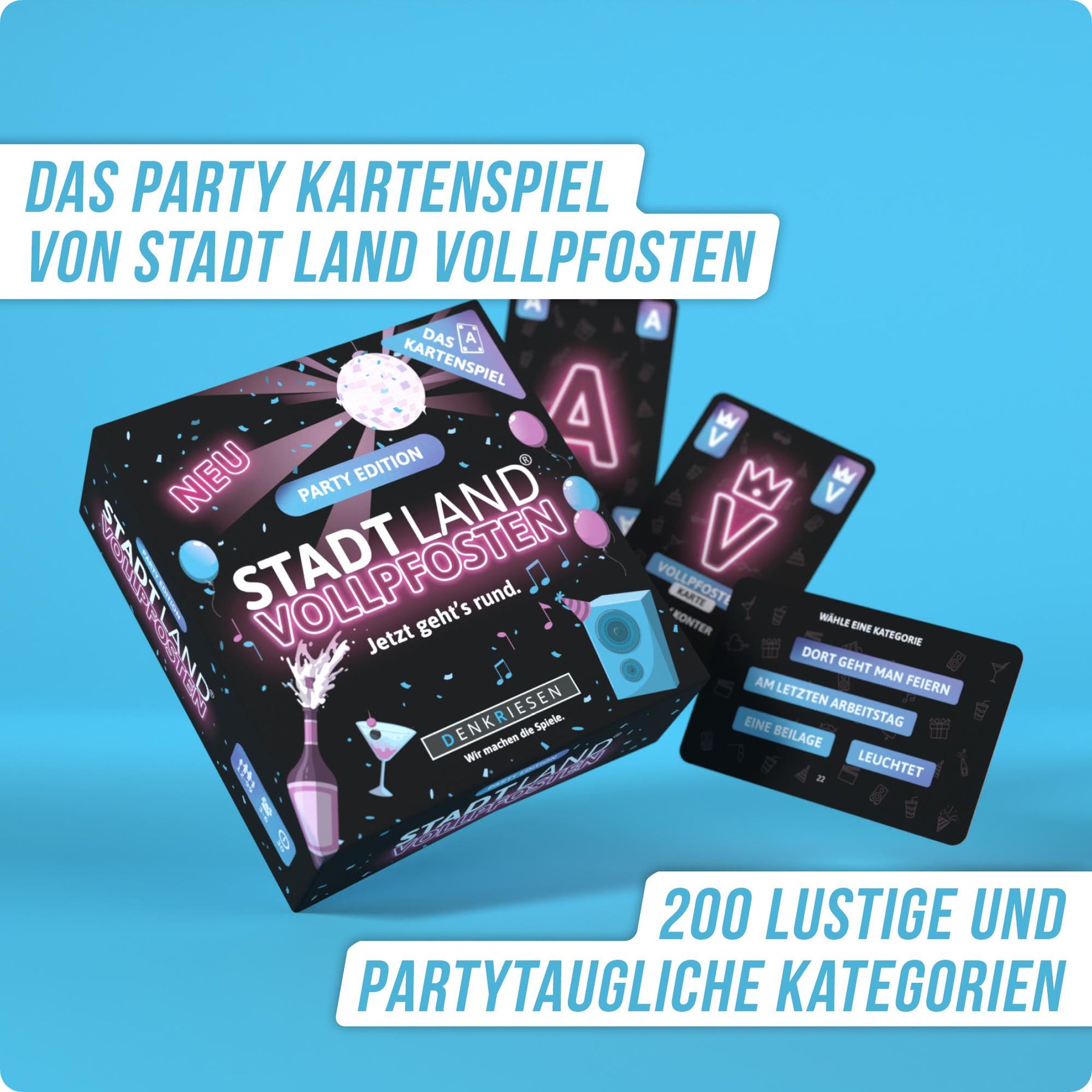 Stadt Land Vollpfosten® Kartenspiel | Party Edition