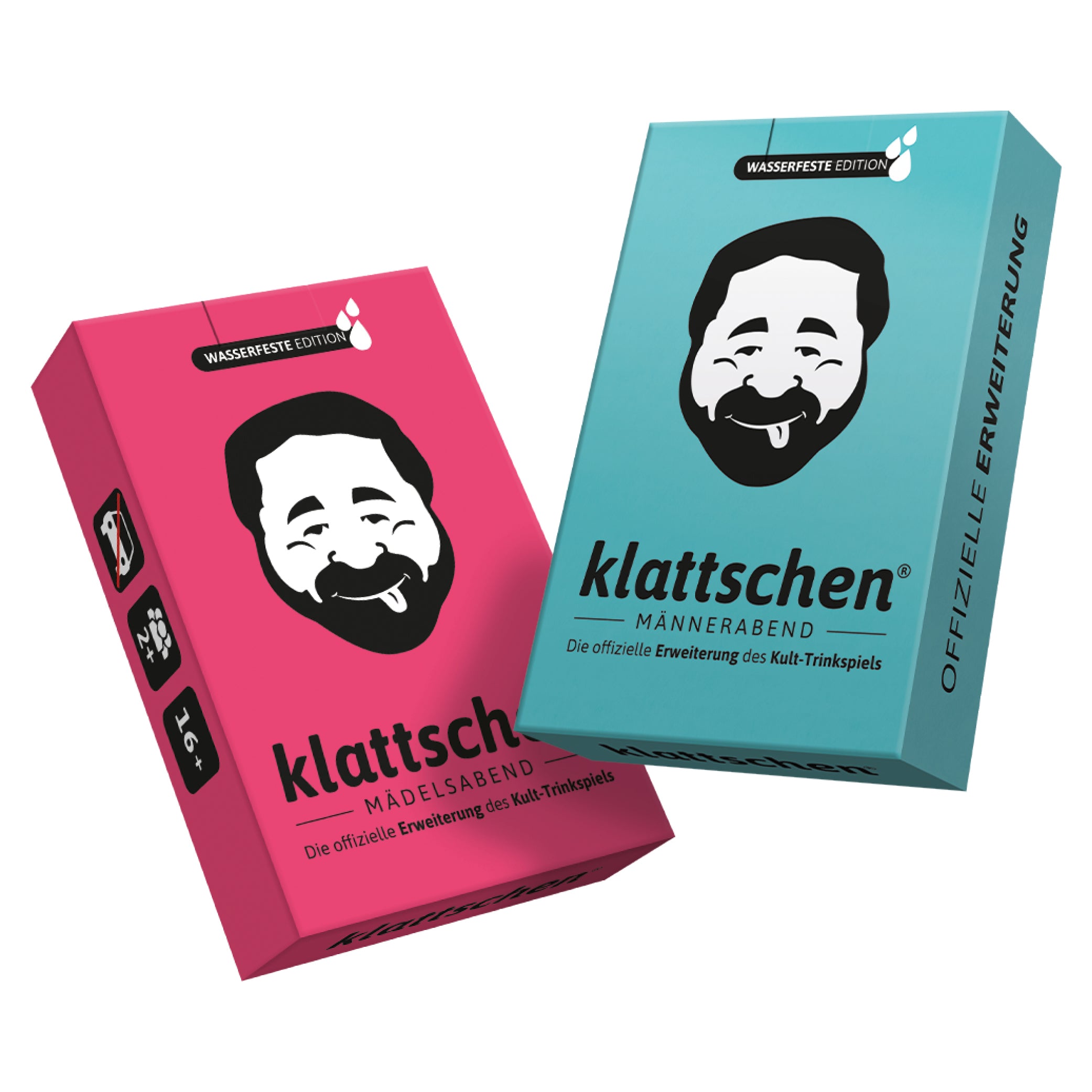 Spar-Set Kim - klattschen® Doppelpack - klattschen Mädels & klattschen Männerabend Wasserfeste Plastikkarten