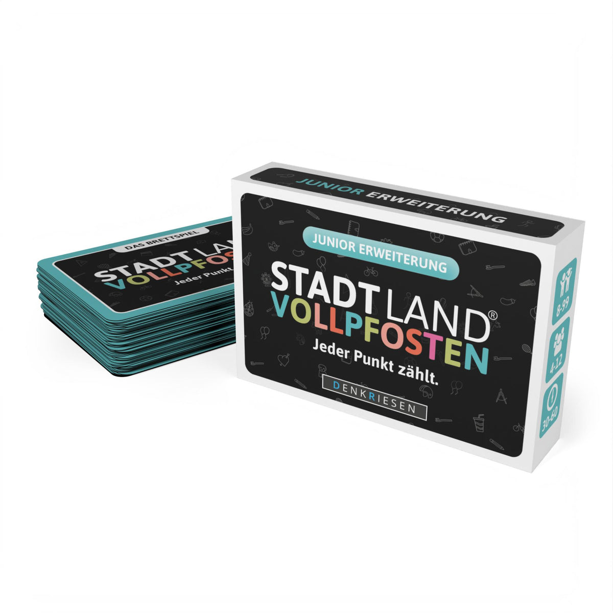 Stadt Land Vollpfosten® Das Brettspiel | Junior Erweiterung