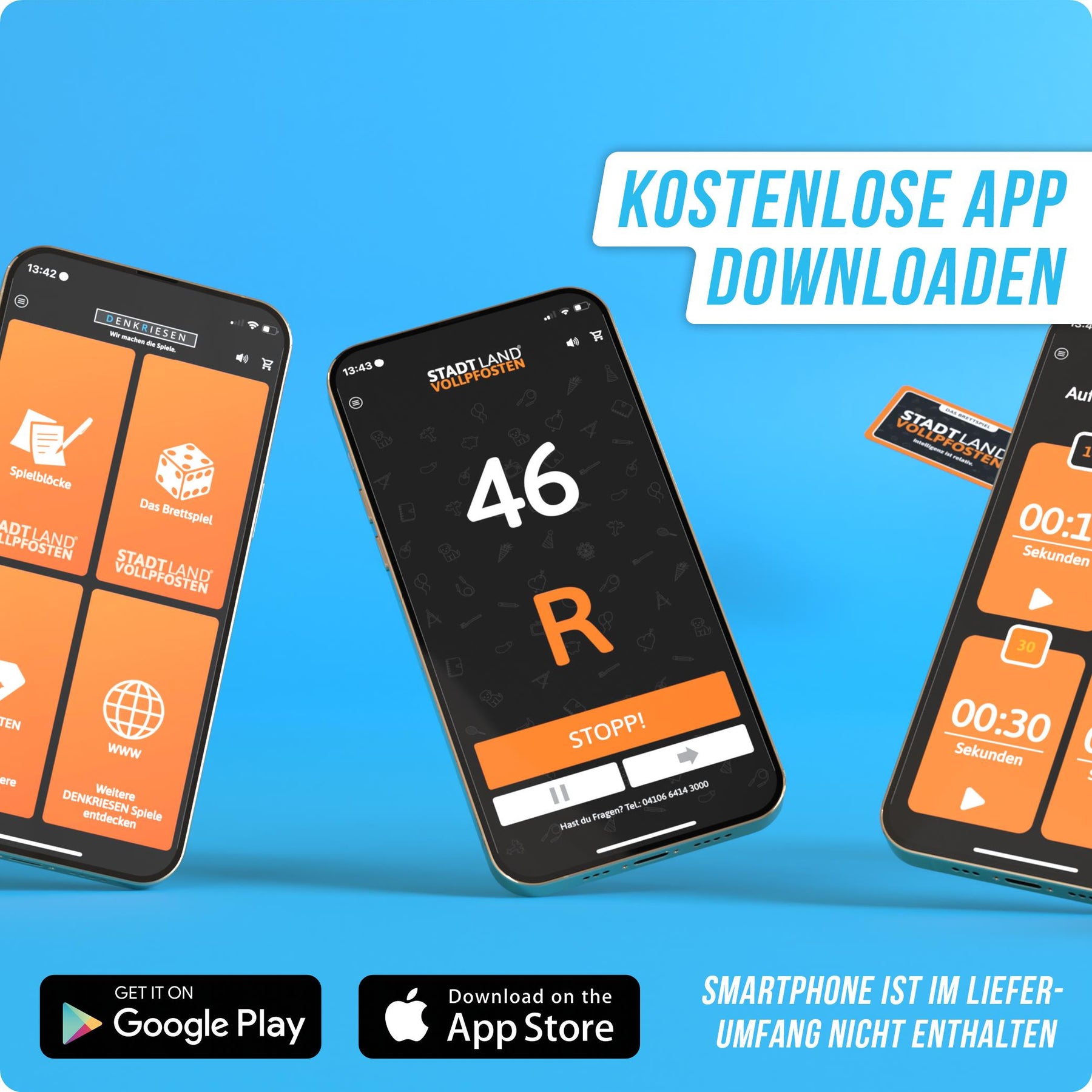 Stadt Land Vollpfosten® A3 Spielblock | Party Edition