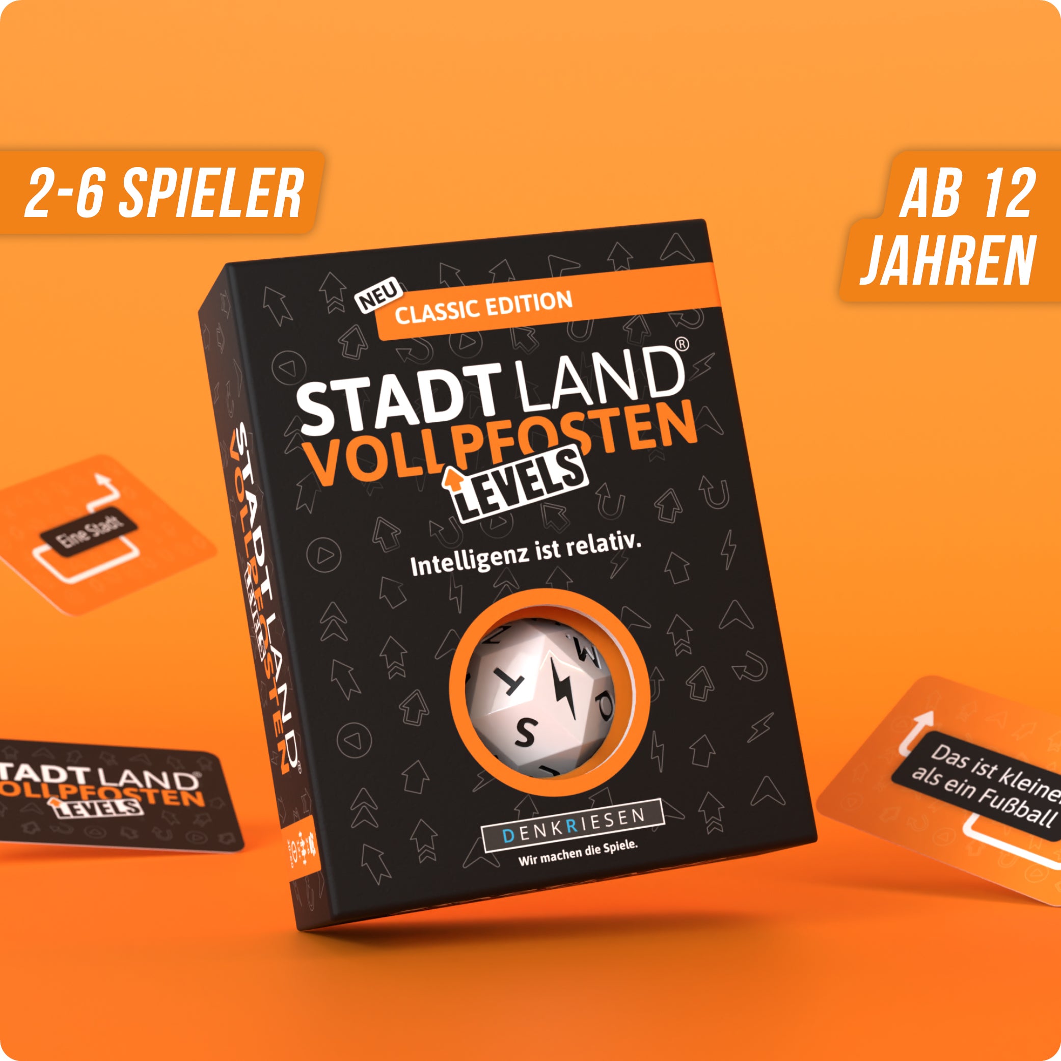 Stadt Land Vollpfosten® Classic Edition – "Intelligenz ist relativ." | Levels