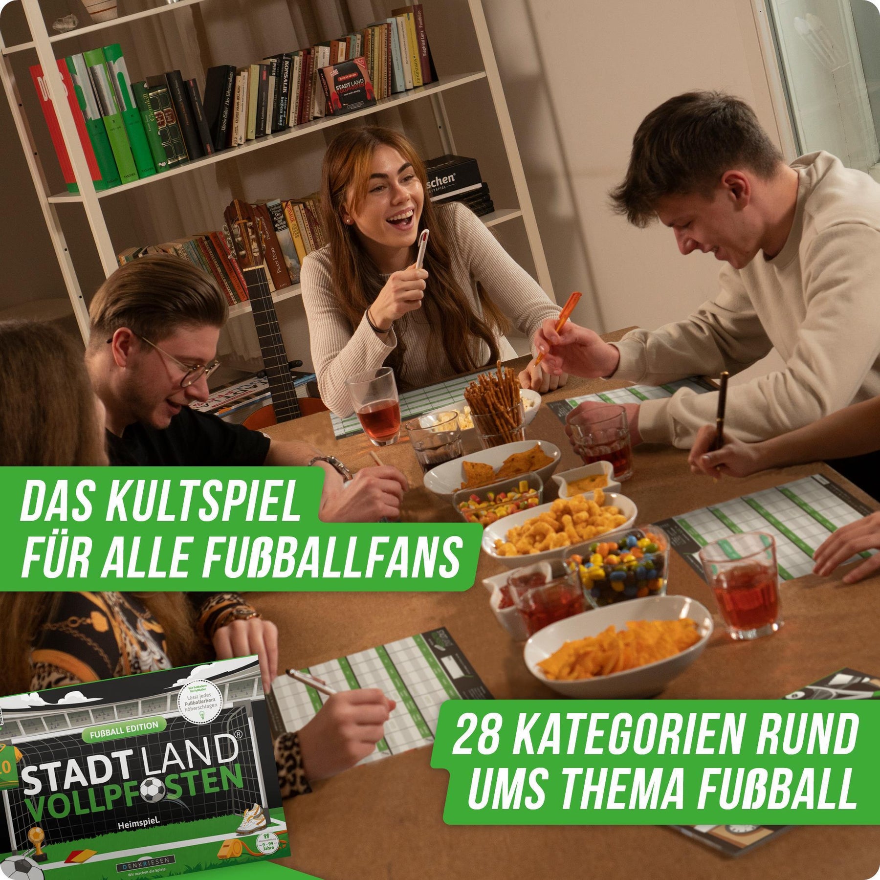 Stadt Land Vollpfosten® Spielblock | Fußball Edition