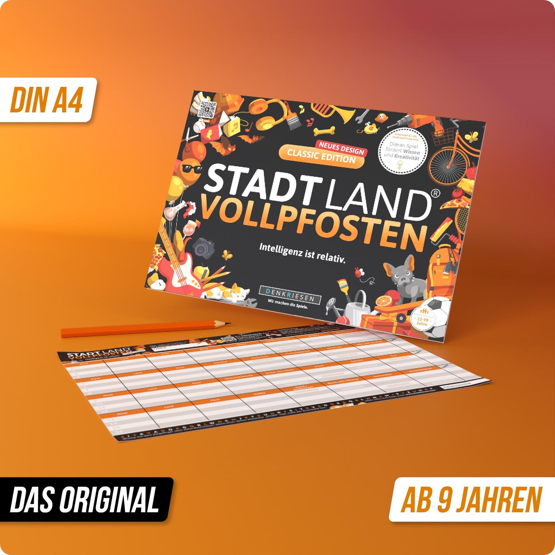 Stadt Land Vollpfosten® Spielblock | Classic Edition