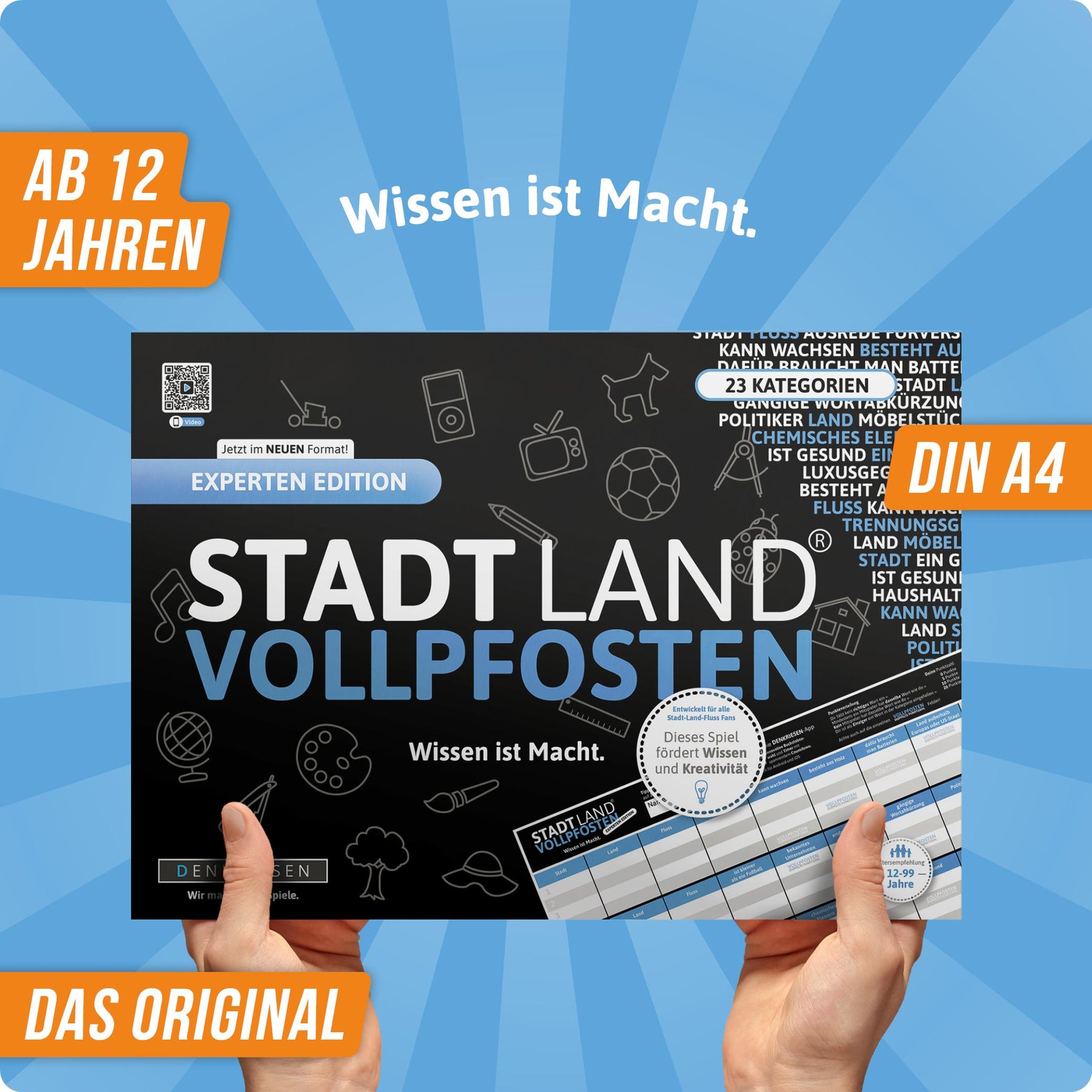 Stadt Land Vollpfosten® Spielblock | Experten Edition