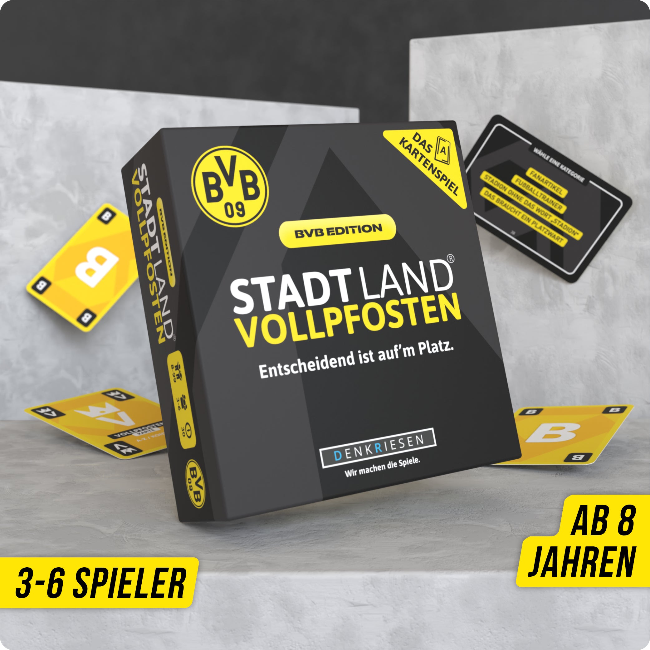 STADT LAND VOLLPFOSTEN® – Das Kartenspiel - BVB EDITION - "Entscheidend ist auf'm Platz."