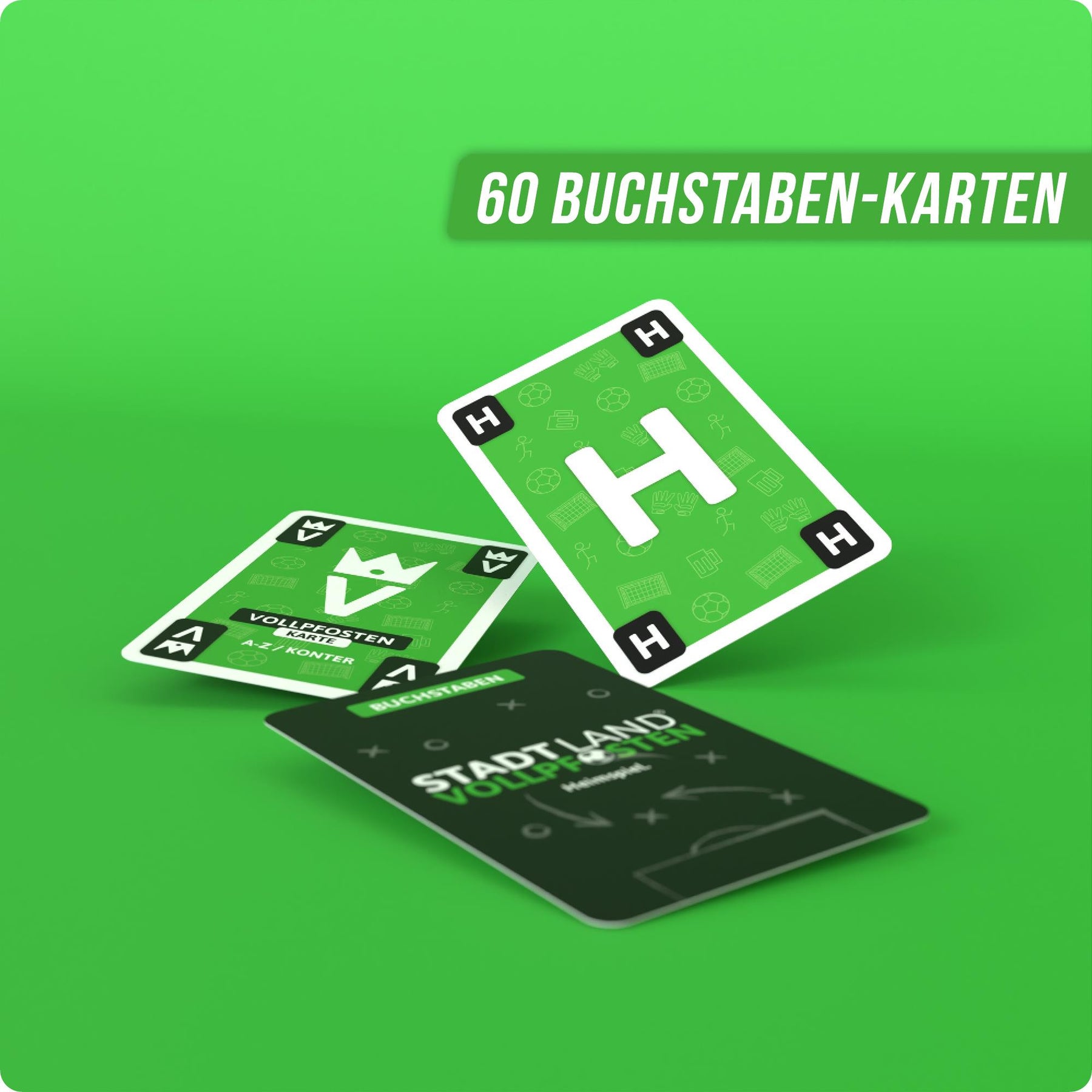 Stadt Land Vollpfosten® Kartenspiel | Fußball Edition
