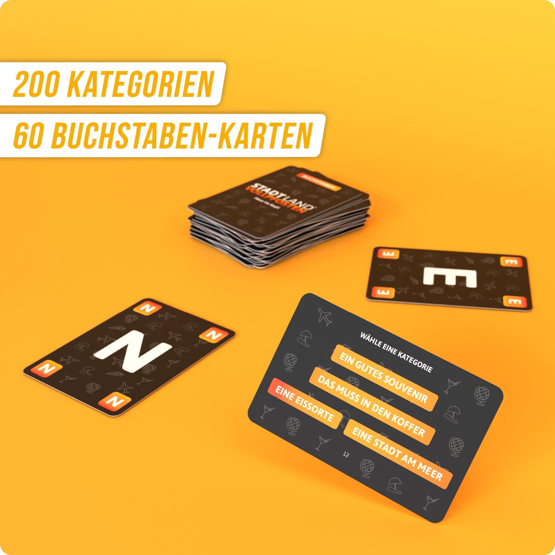 Stadt Land Vollpfosten® Kartenspiel | Urlaubs Edition