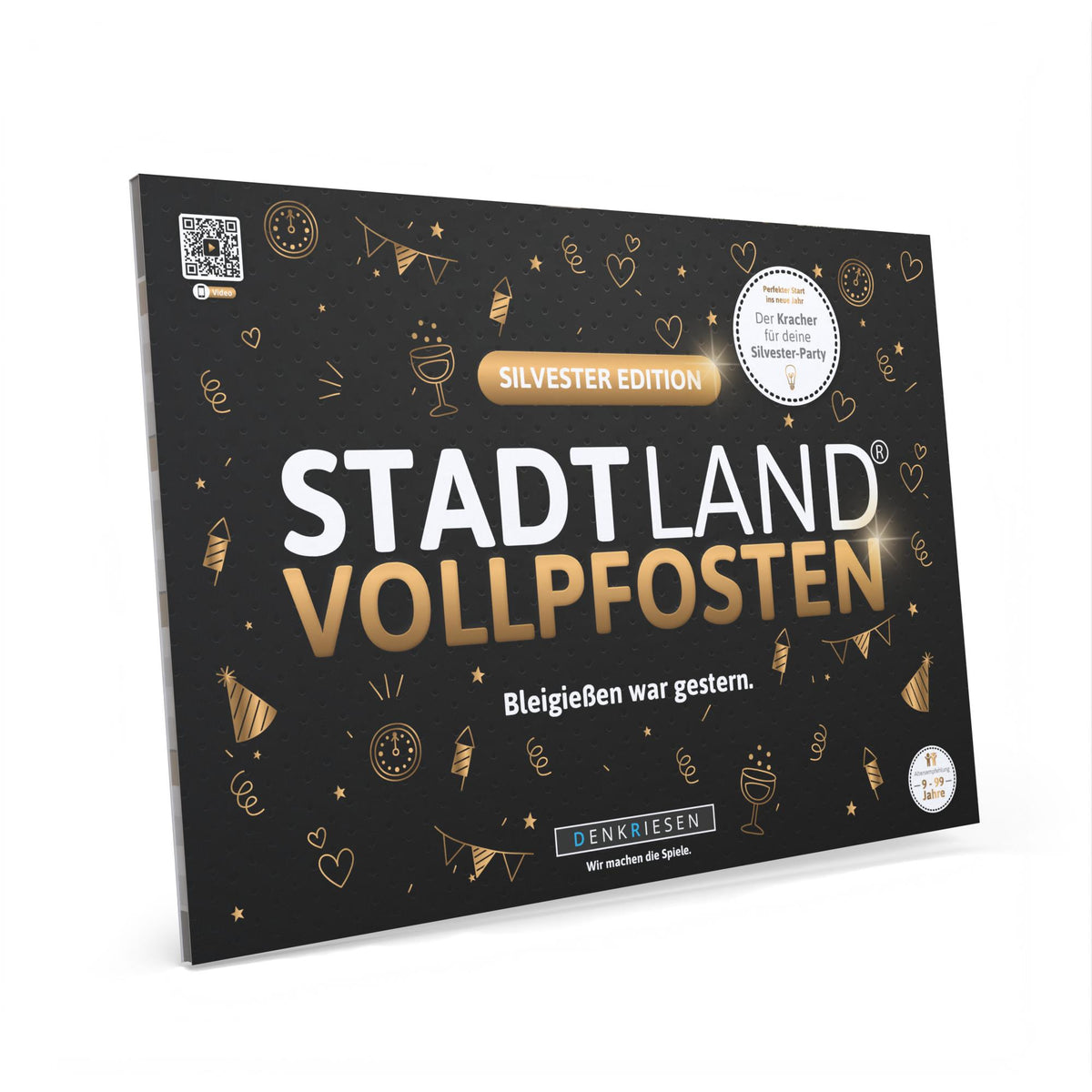 Stadt Land Vollpfosten® Spielblock | Silvester Edition