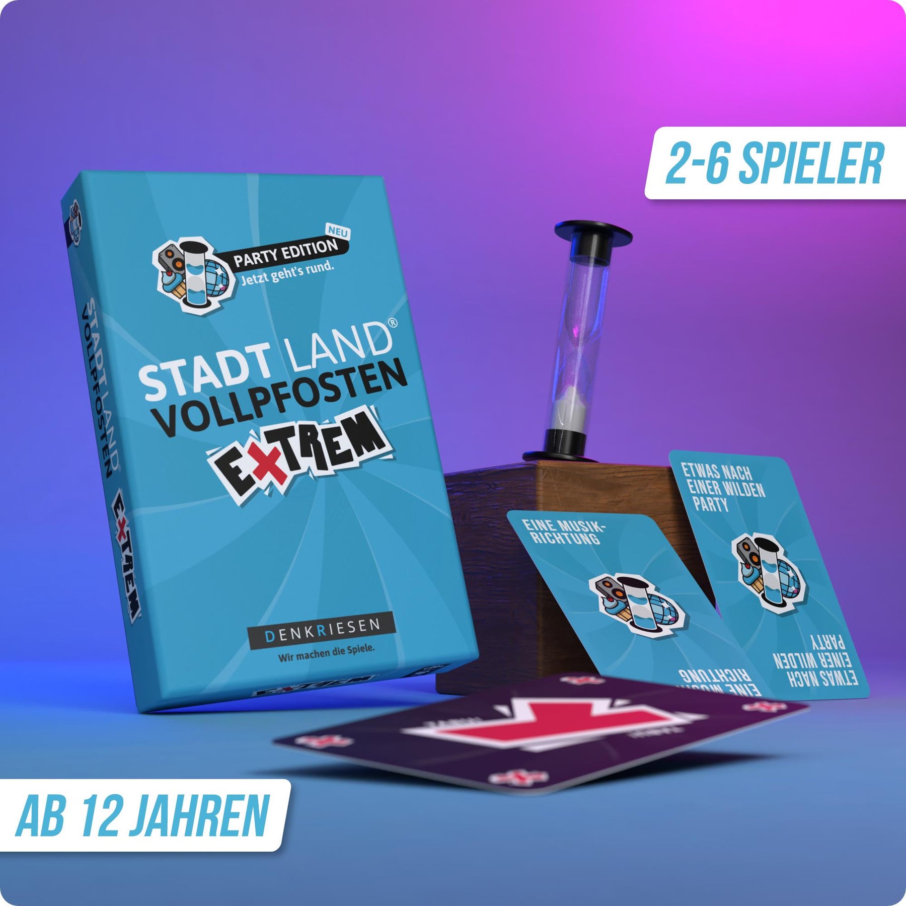 Stadt Land Vollpfosten® | Extrem - Party Edition