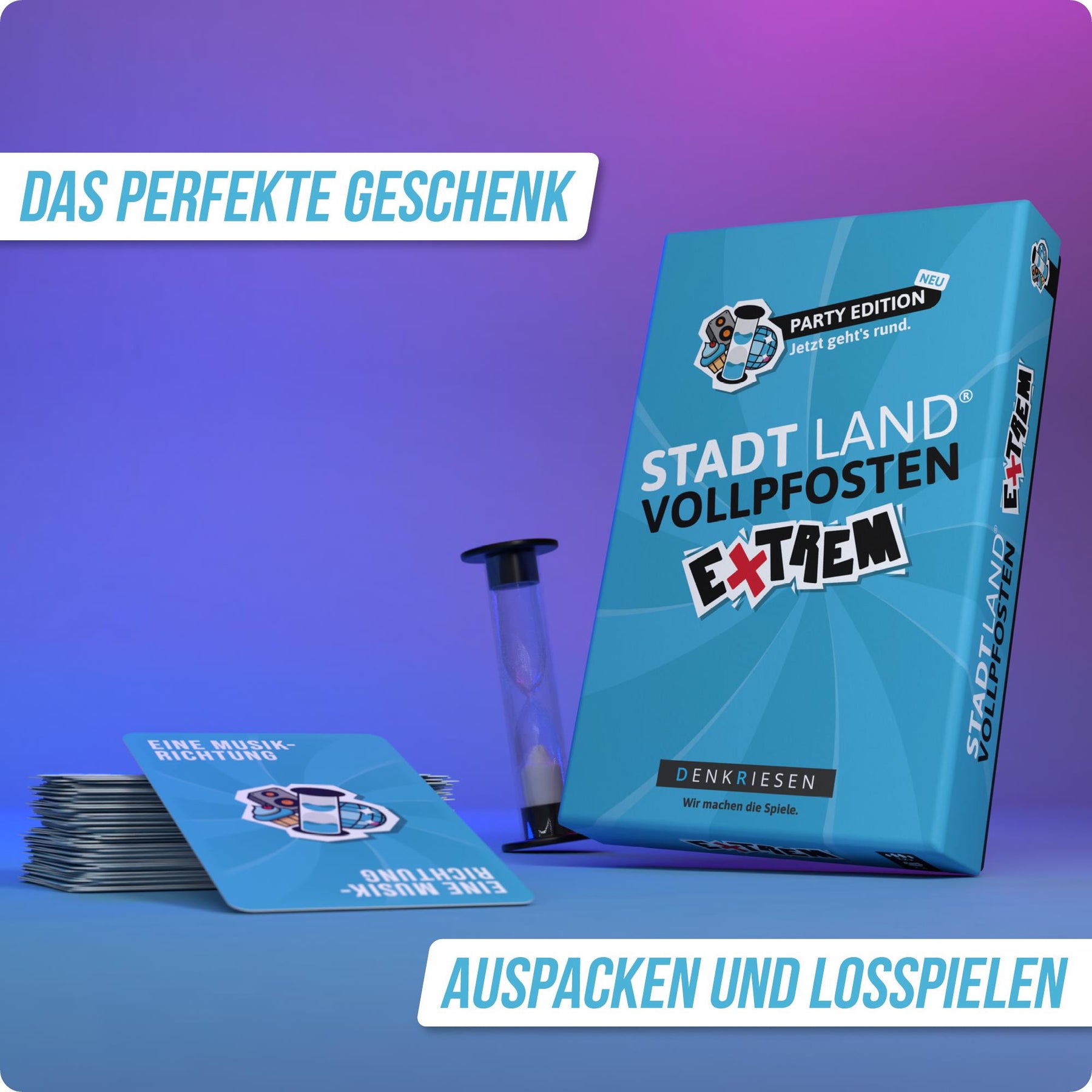 Stadt Land Vollpfosten® | Extrem - Party Edition